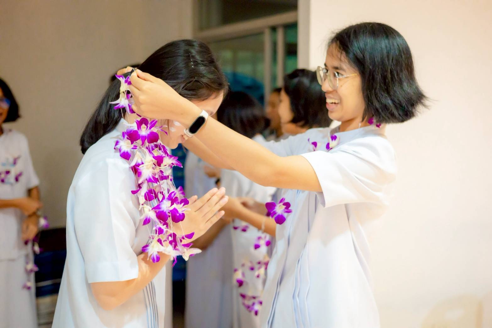 ธรรมทายาทหญิง รุ่นที่ 40 ภาคฤดูฝน ฝึกภาคสนาม และประกอบพิธีบายศรีสู่ขวัญ