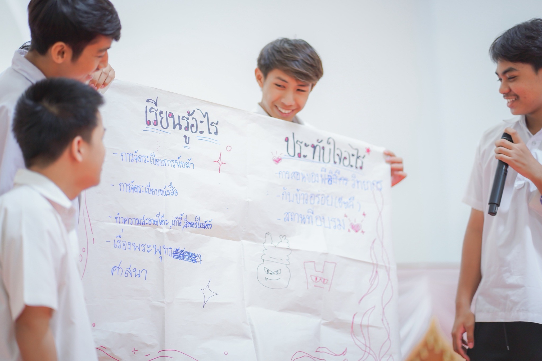 ค่ายคุณธรรม โรงเรียนบ้านแป้งวิทยา และโรงเรียนวัดกลางธนรินทร์ จังหวัดสิงห์บุรี