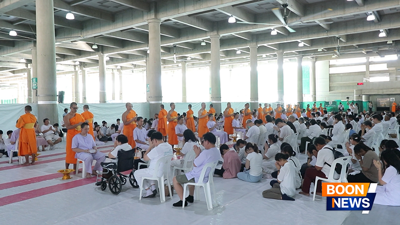 พิธีตัดปอยผมโครงการอุปสมบทหมู่ธรรมทายาท ระดับอุดมศึกษา รุ่นที่ 52 ภาคฤดูฝน