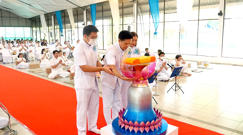 พิธีทอดผ้าป่าปฏิสังขรณ์ศาลาธรรมทายาทล้านนา