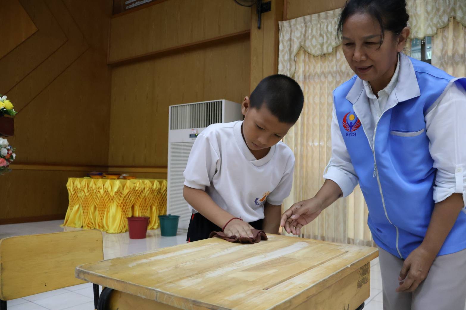 โรงเรียนวัดท่าเกวียน จัดอบรมค่ายคุณธรรมฟื้นฟูศีลธรรมโลก V-Star