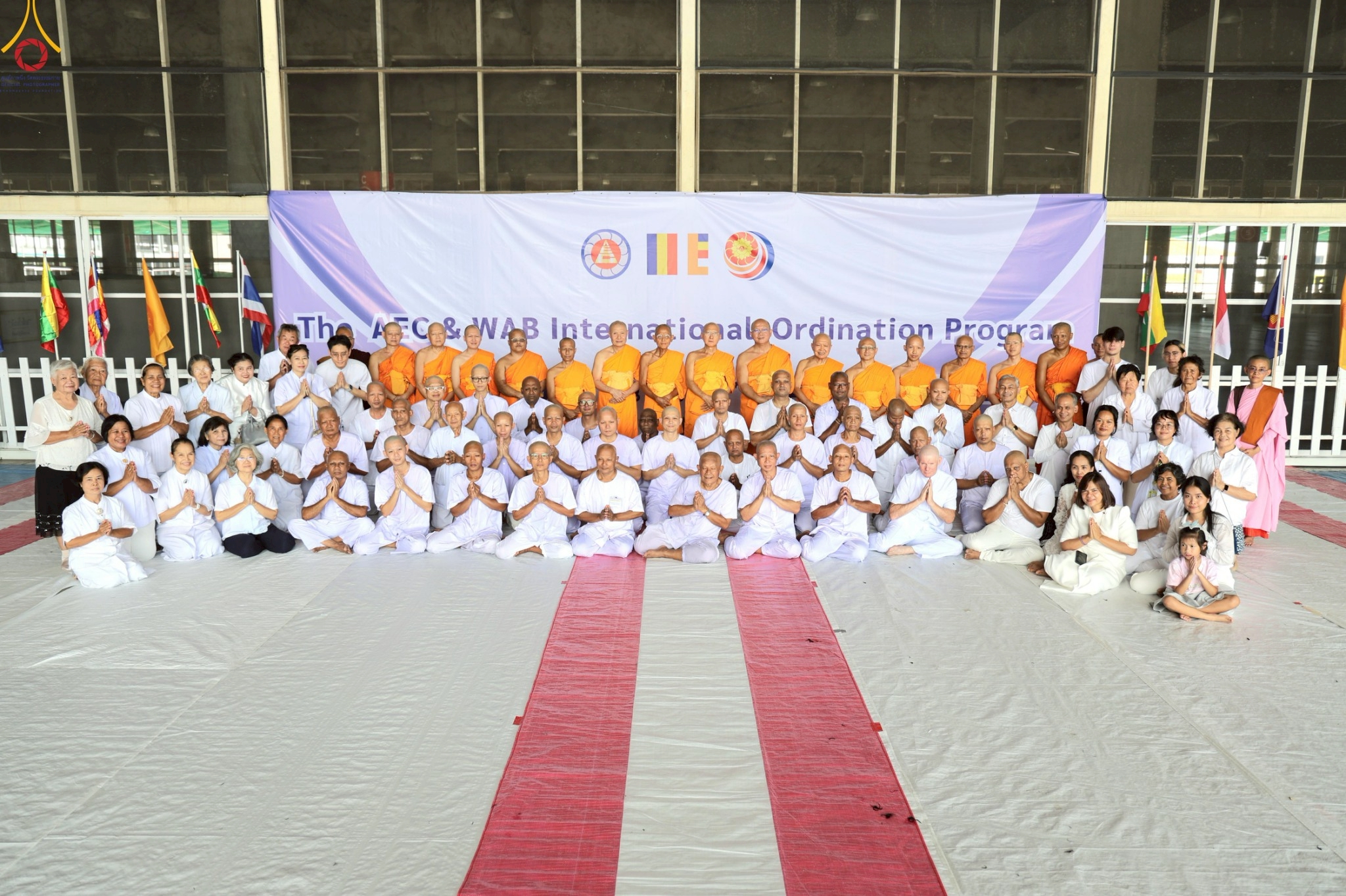 พิธีตัดปอยผมโครงการบวชพระนานาชาติ AEC และผู้นำพุทธโลก WAB รุ่นที่ 9