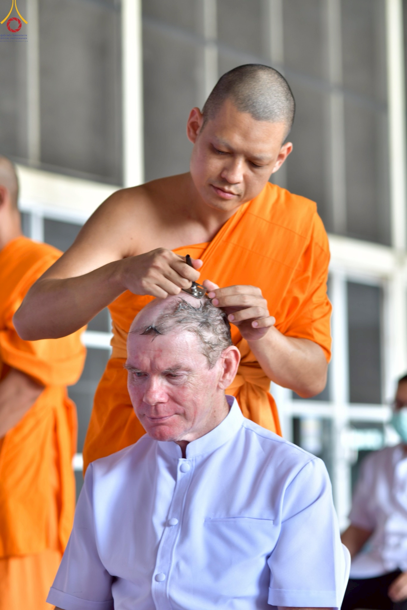 พิธีตัดปอยผมโครงการบวชพระนานาชาติ AEC และผู้นำพุทธโลก WAB รุ่นที่ 9