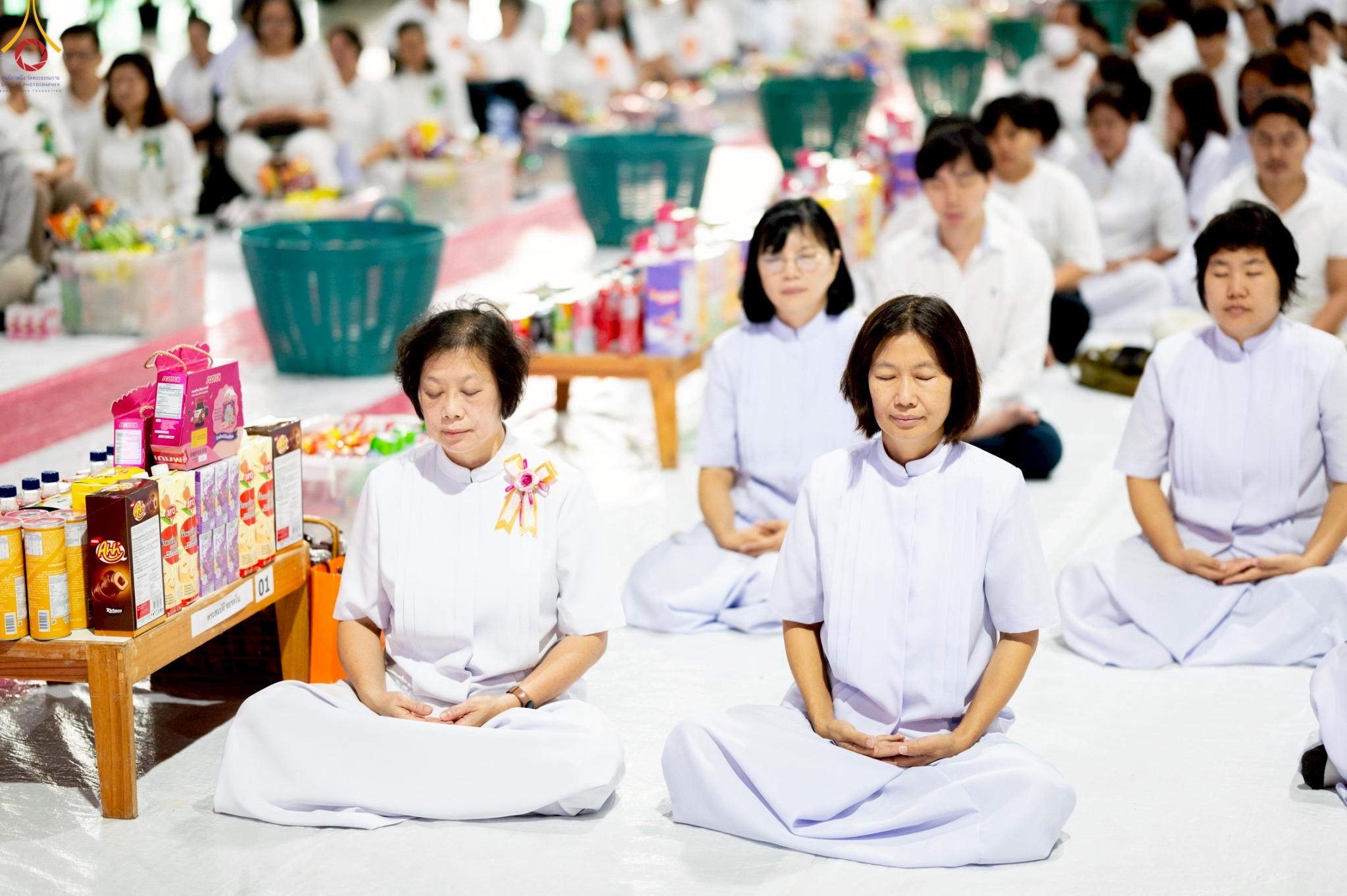 พิธีตักบาตรฉลองพระใหม่ โครงการอุปสมบทหมู่ รุ่นเข้าพรรษา