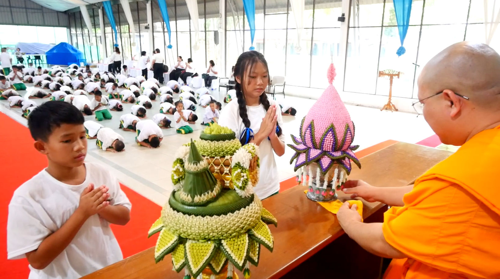 โรงเรียนวัดสันมะฮกฟ้า ร่วมกับธุดงคสถานล้านนา จัดอบรมคุณธรรมให้กับ นักเรียนโรงเรียนวัดสันมะฮกฟ้า