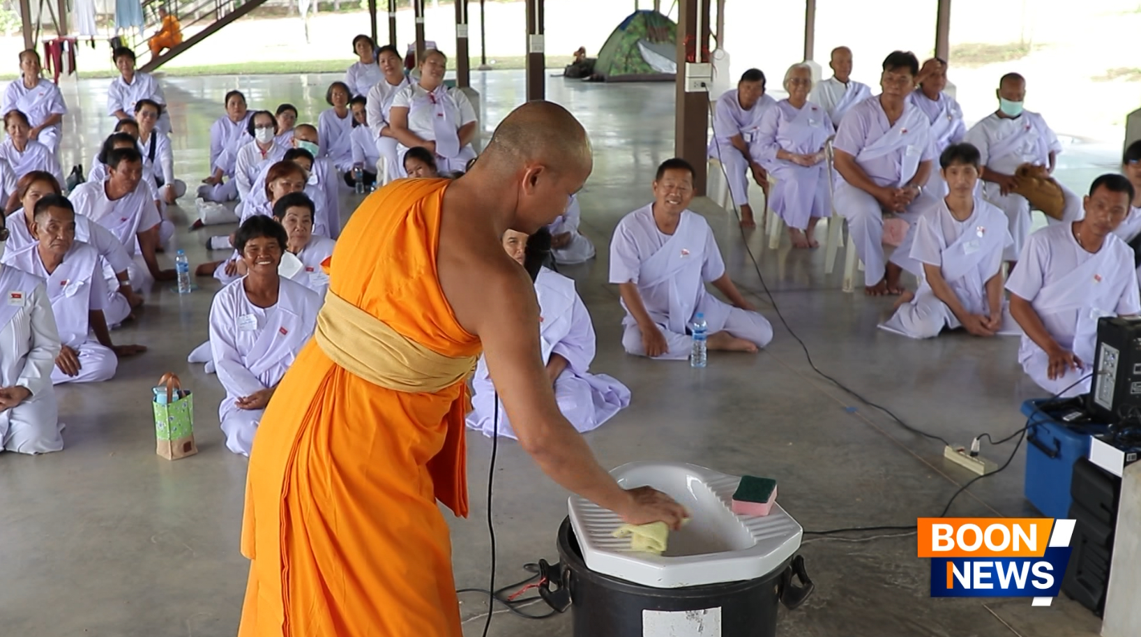 ศูนย์อบรมเยาวชนกาญจนบุรี จัดอบรมอุบาสกแก้ว-อุบาสิกาแก้ว ตัวแทนทอดกฐินสามัคคีทั่วไทย 30,000 วัด
