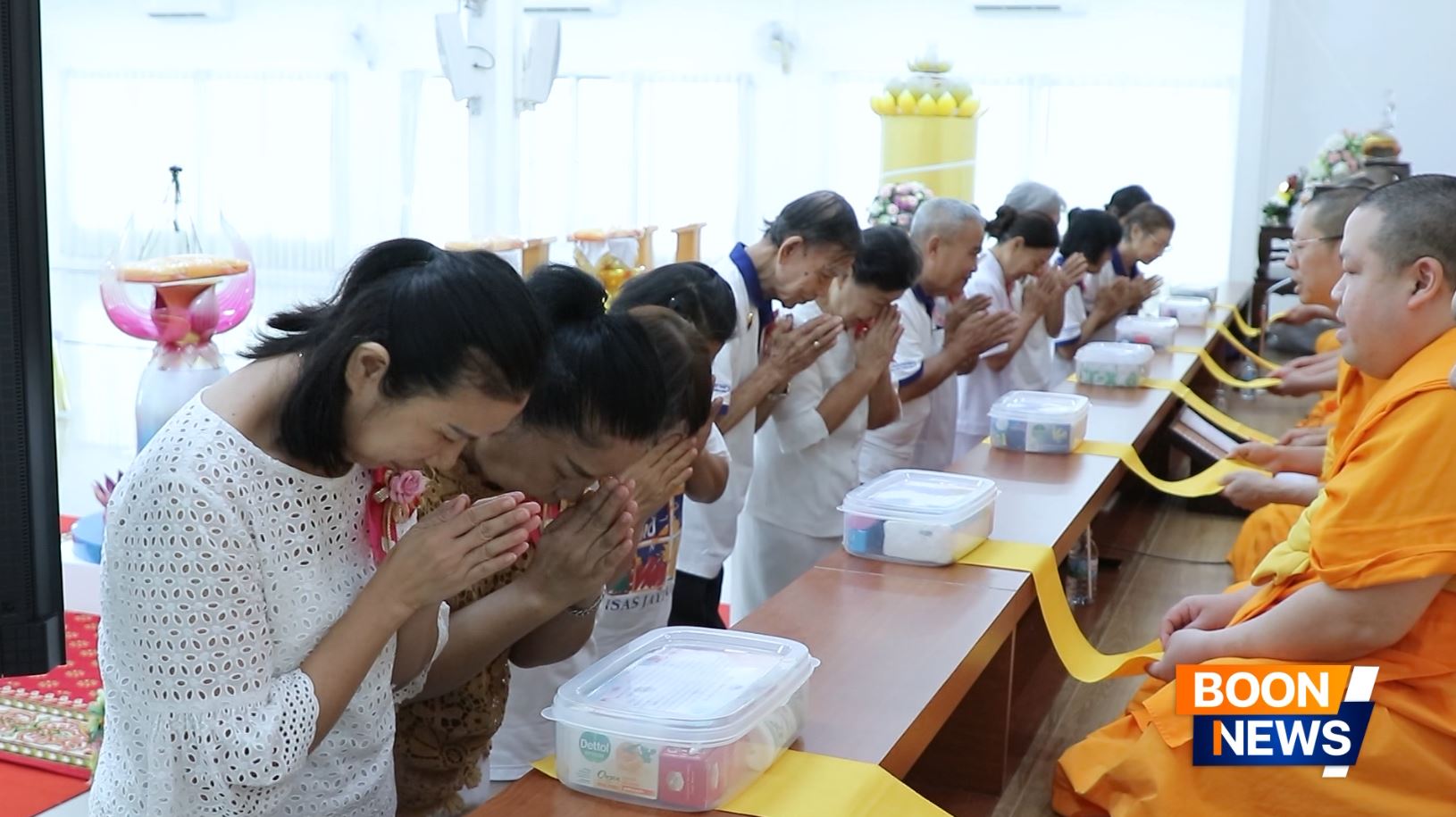 ศูนย์ปฏิบัติธรรม ธรรมธารา สายไหม จัดพิธีทอดผ้าป่าสมทบกฐิน