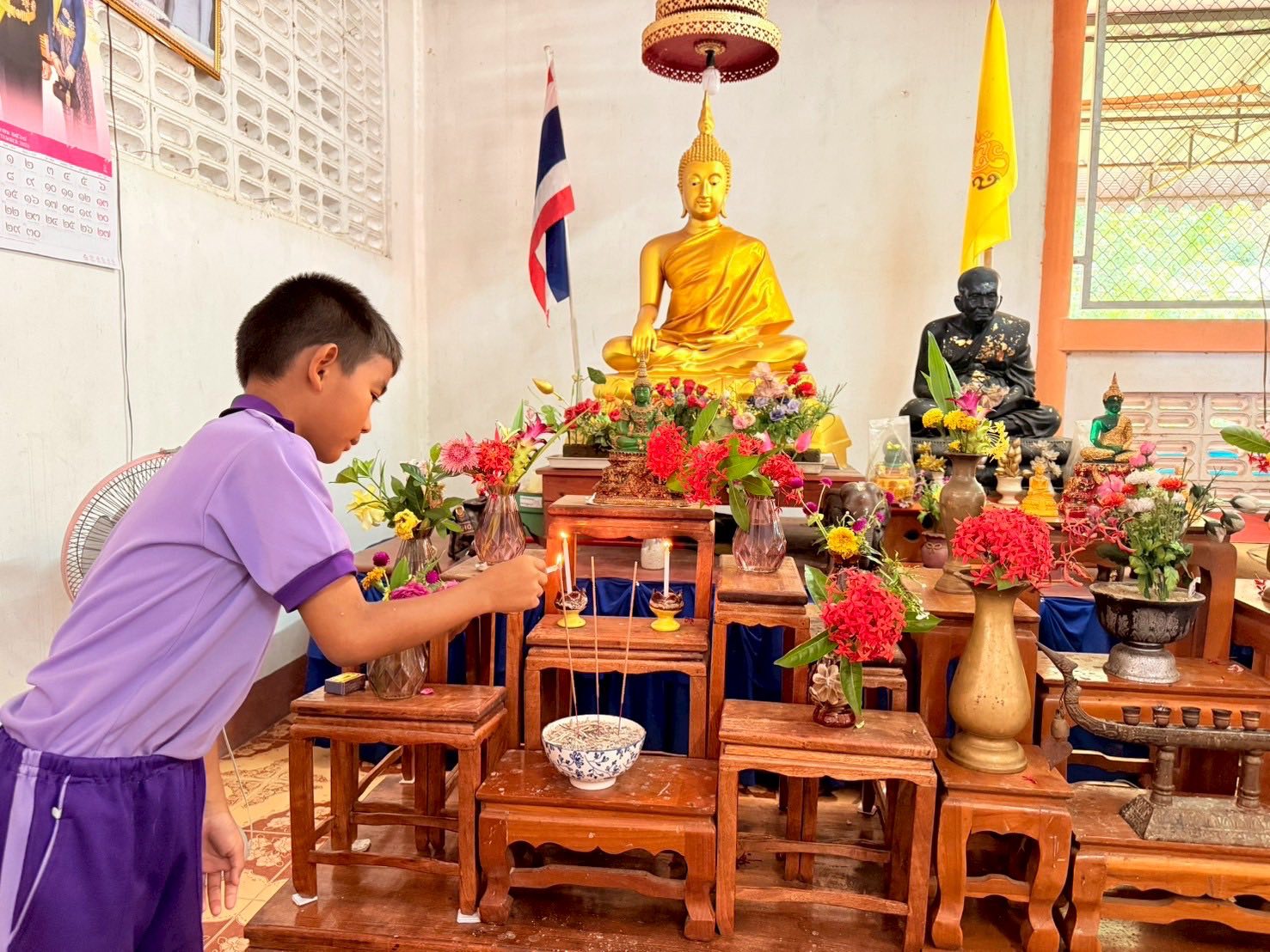 ชมรมพุทธรักษา จังหวัดปัตตานี จัดหล่อหลอมนักเรียนที่ผ่านการอบรมค่ายต้นกล้าสันติภาพจังหวัดชายแดนใต้