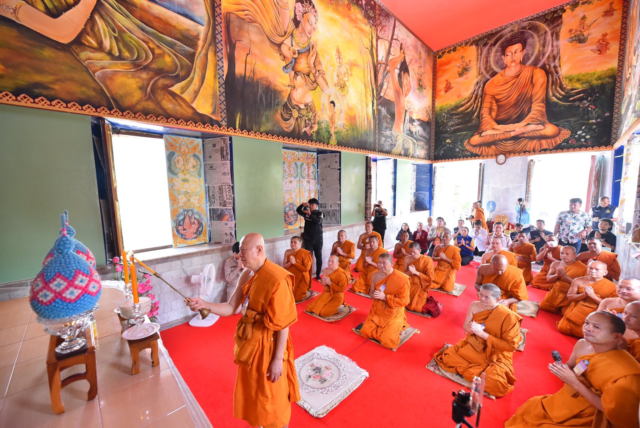 คณะกรรมการติดตาม ตรวจเยี่ยม ประเมินผลโครงการ “วัด ประชา รัฐ สร้างสุข” คณะสงฆ์ภาค 1 หนกลาง ลงพื้นที่วัดเกิดการอุดม