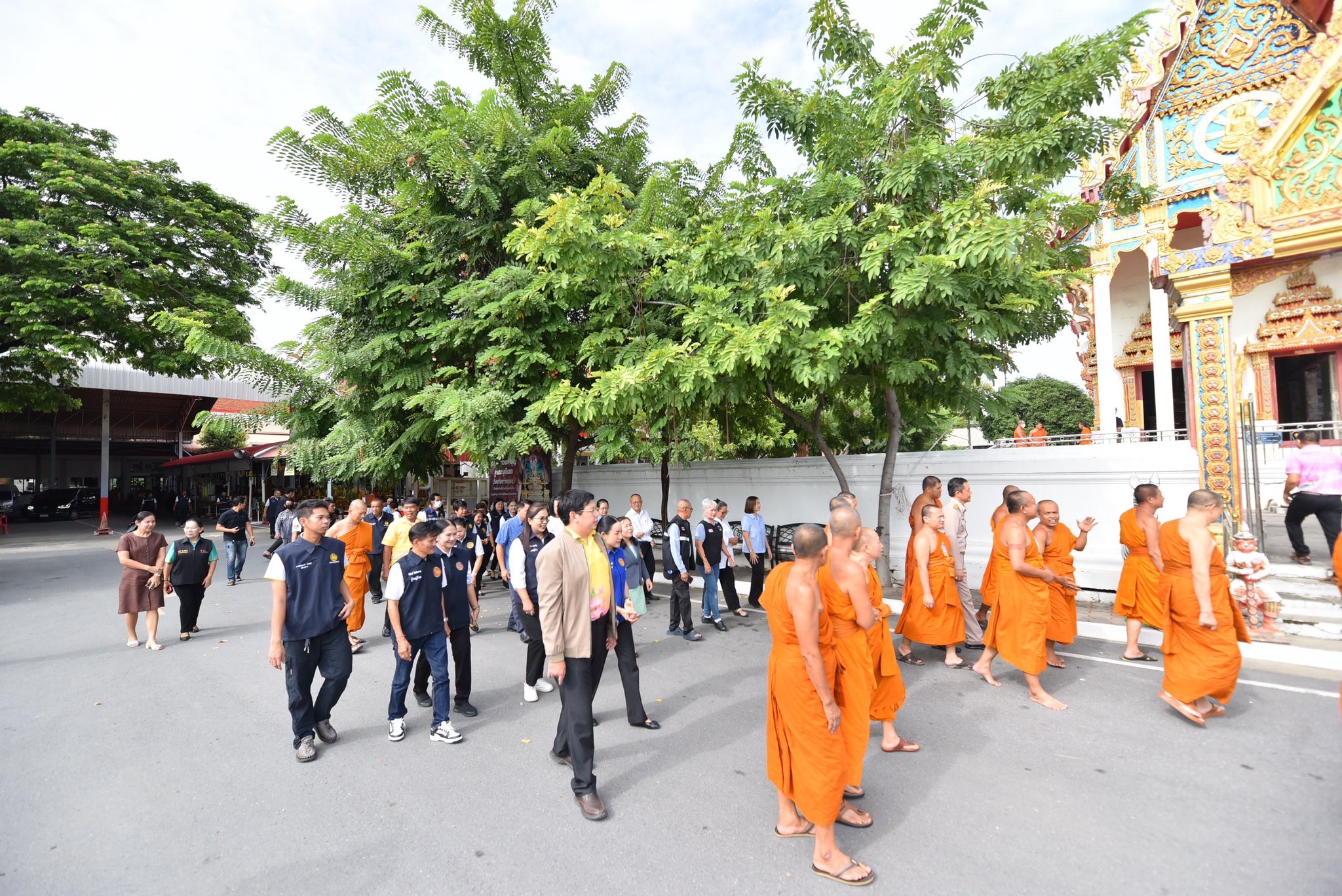 คณะกรรมการติดตาม ตรวจเยี่ยม ประเมินผลโครงการ “วัด ประชา รัฐ สร้างสุข” คณะสงฆ์ภาค 1 หนกลาง ลงพื้นที่วัดเกิดการอุดม