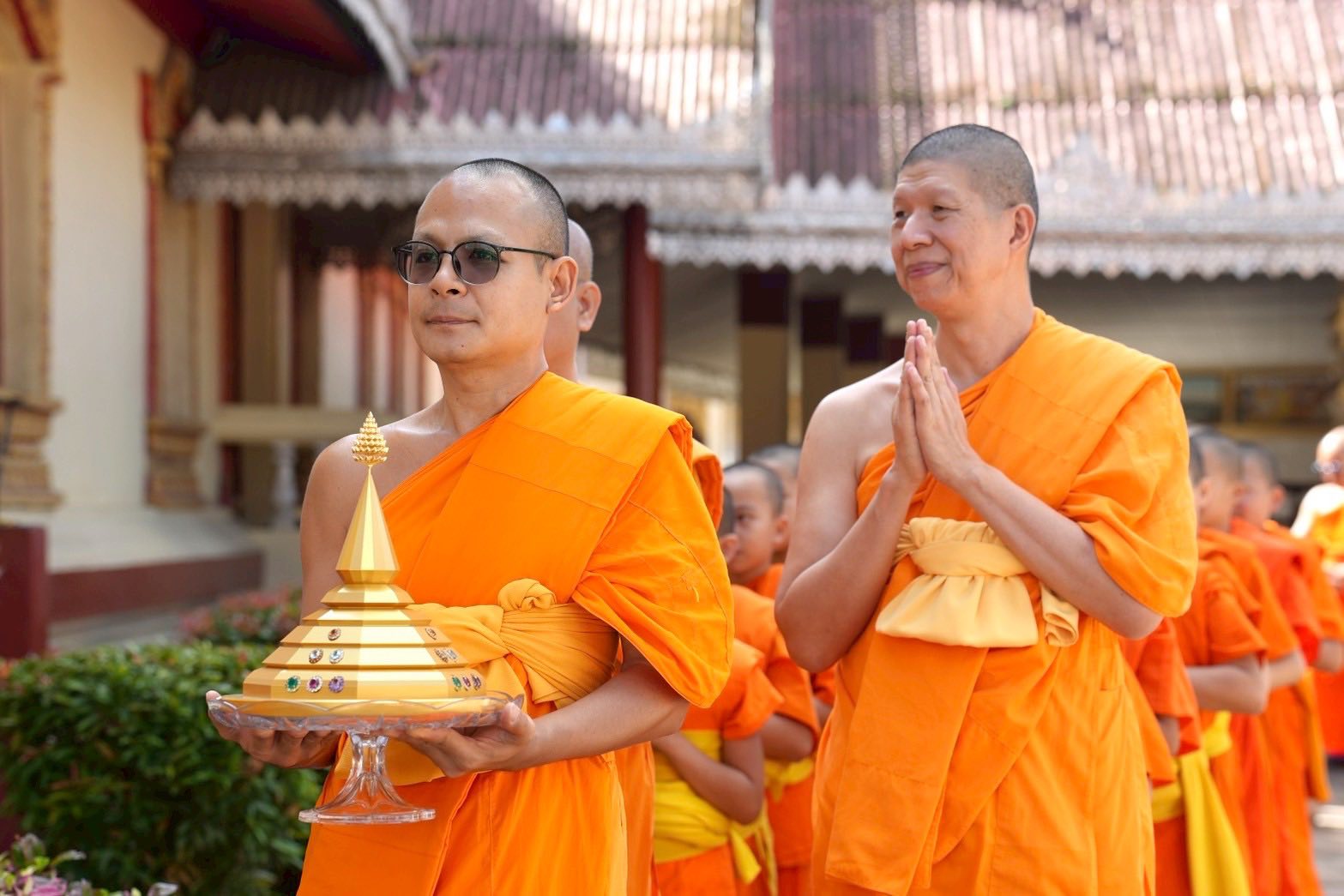 สมเด็จพระสังฆราชไทเขิน วางแผ่นมงคลนามสถาปนาเจดีย์ครูบาไชยบูลย์