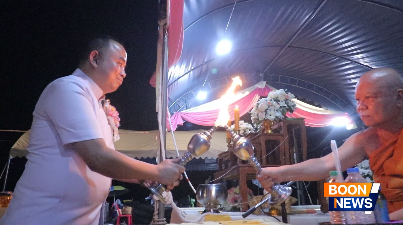 ศูนย์ปฏิบัติธรรมสระบุรี จัดพิธีเจริญพระพุทธมนต์คณะสงฆ์ 108 วัด และกลั่นแผ่นดินสถาปนาองค์พระเจดีย์