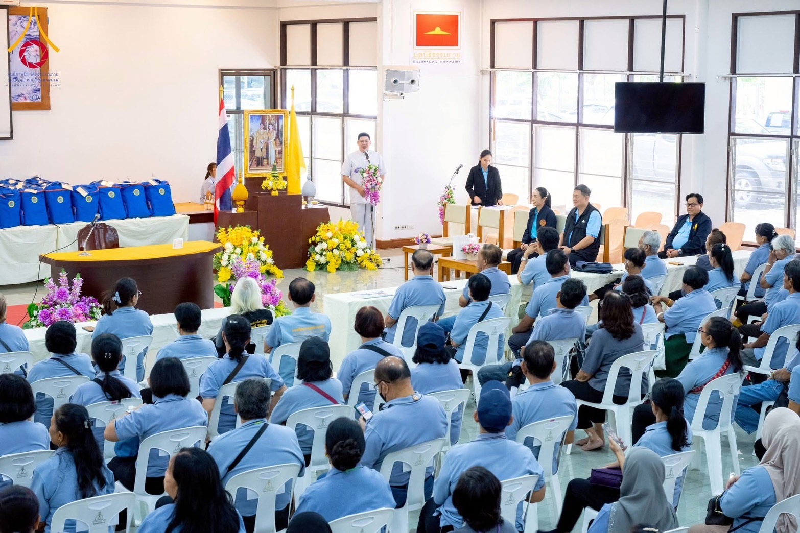 รพ.สต.คลองหนึ่ง จัดประชุมและรับมอบครุภัณฑ์ทางการแพทย์ ณ วัดพระธรรมกาย
