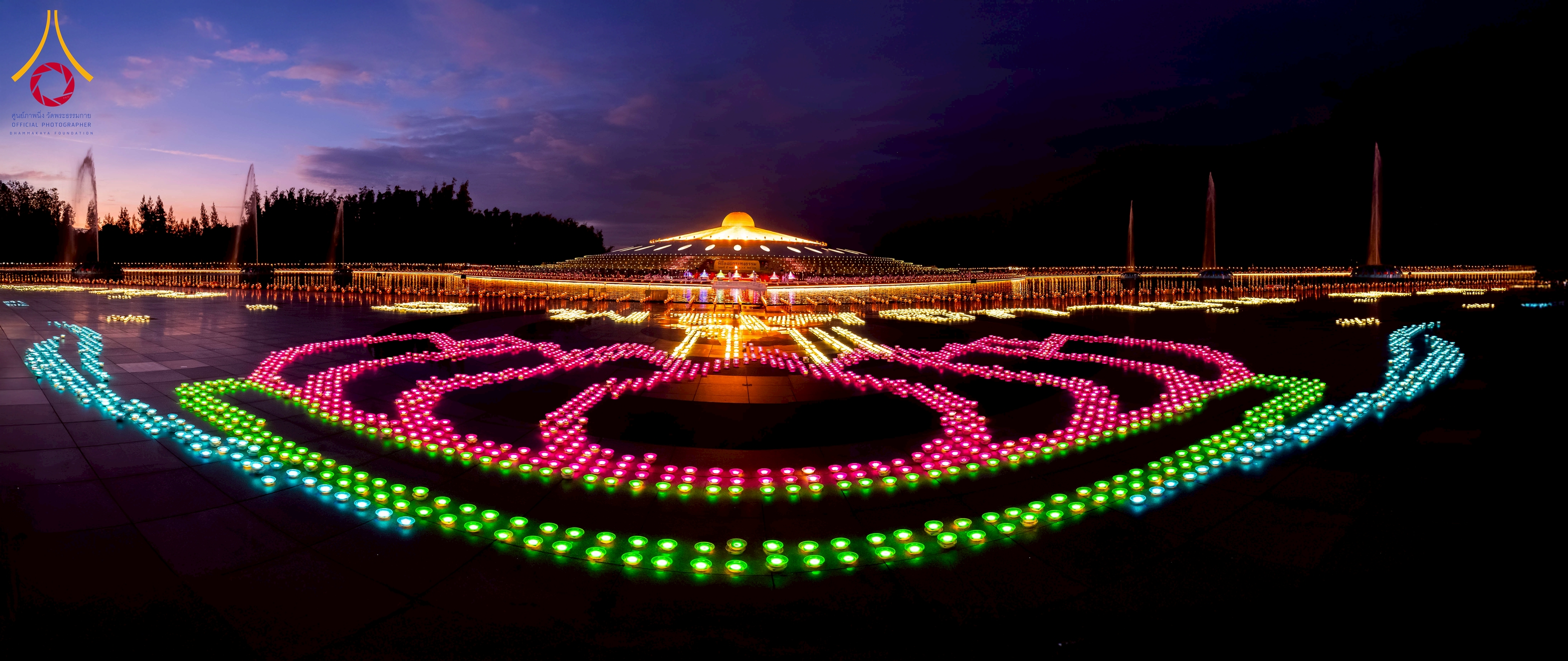 วัดพระธรรมกาย จัดพิธีลอยกระทงธรรม