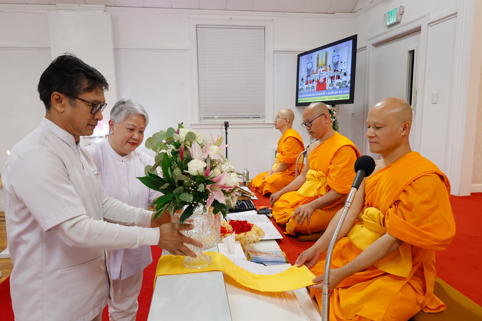 วัดพระธรรมกายบอสตัน จัดงานบุญบูชาข้าวพระ