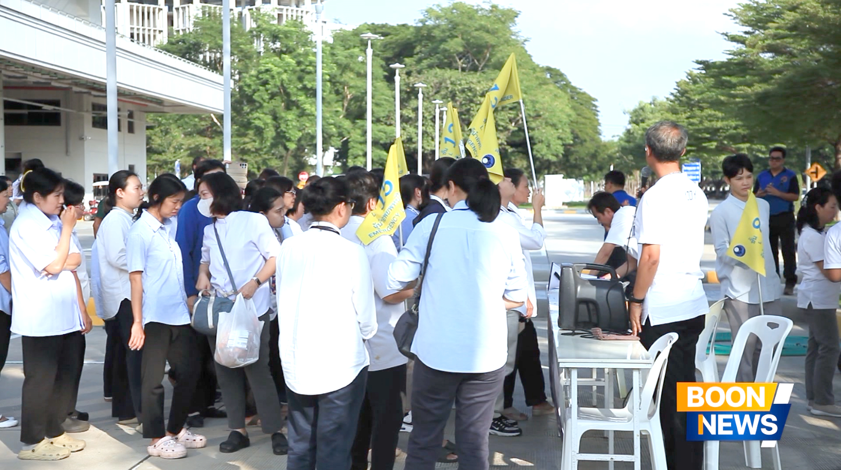 กองอาคาร 100 ปี วัดพระธรรมกาย จัดอบรมซ้อมอพยพหนีไฟ ประจำปี 2568