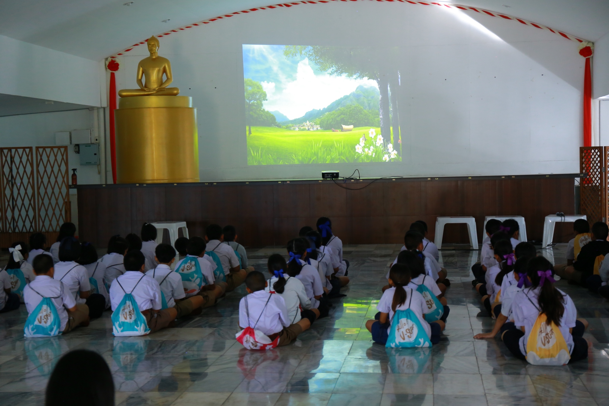 กิจกรรมวันรวมพลังเด็กดี V-Star ผู้นำฟื้นฟูศีลธรรมโลก จ.นครปฐม