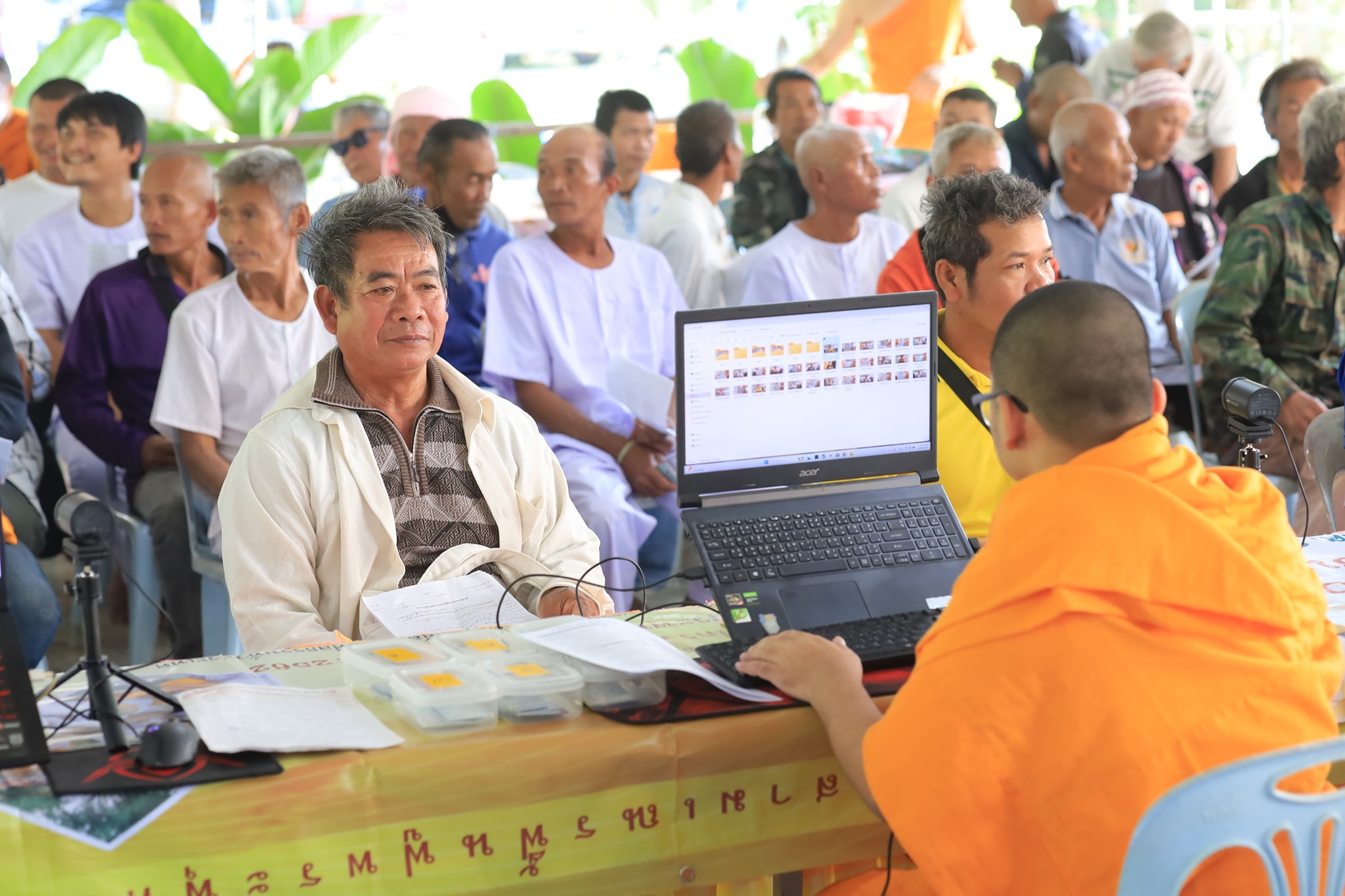 บรรยากาศรายงานตัว ณ ศูนย์ปฏิบัติธรรมจังหวัดบุรีรัมย์