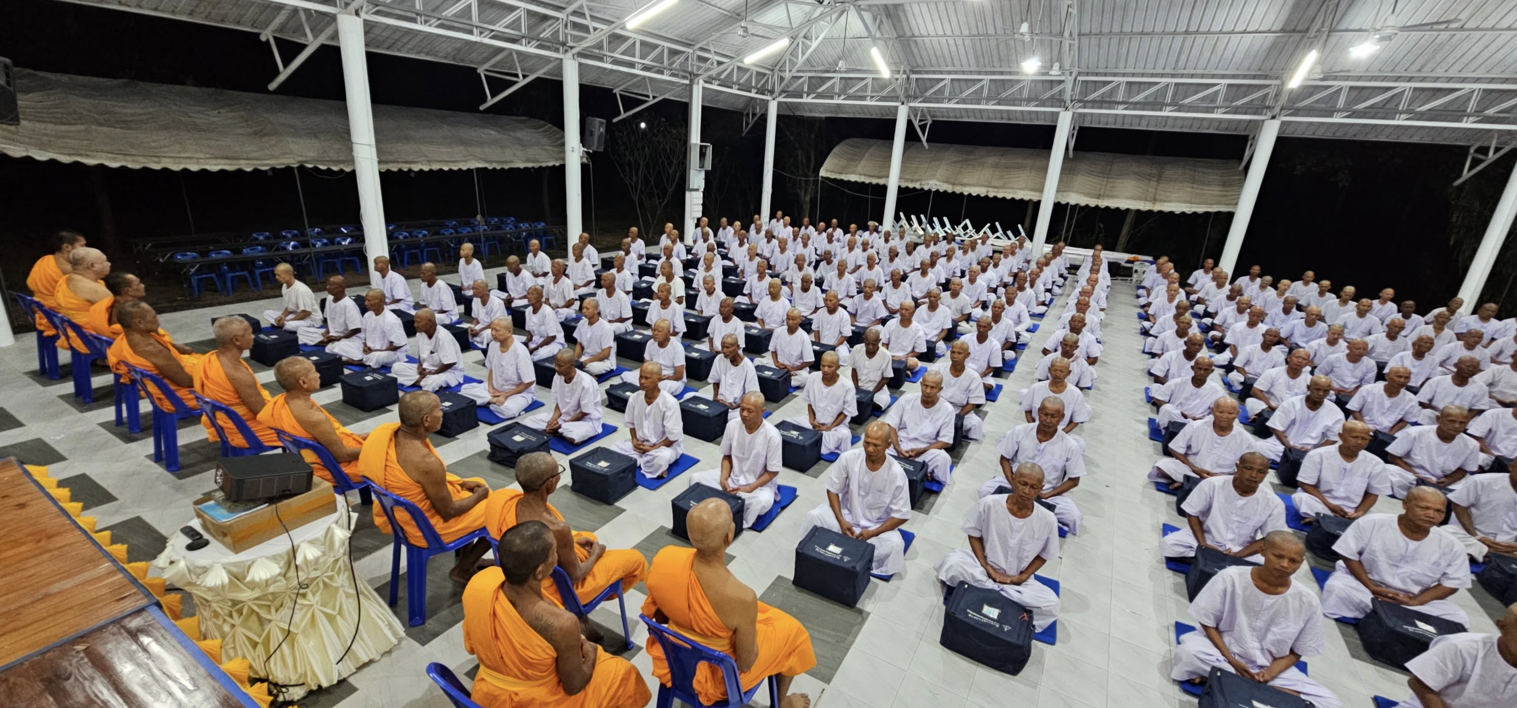 บรรยากาศรายงานตัว ณ ศูนย์ปฏิบัติธรรมจังหวัดบุรีรัมย์