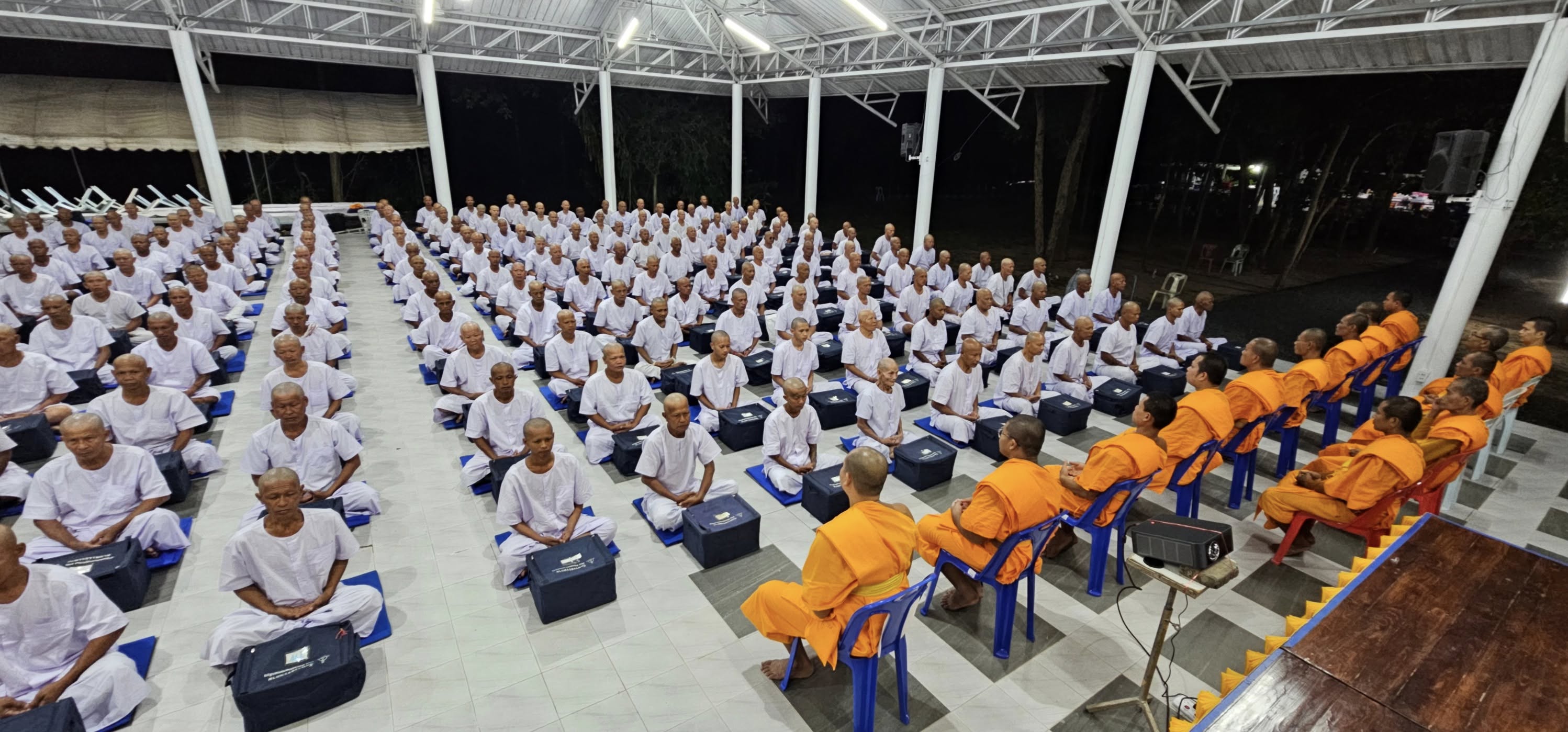 บรรยากาศรายงานตัว ณ ศูนย์ปฏิบัติธรรมจังหวัดบุรีรัมย์