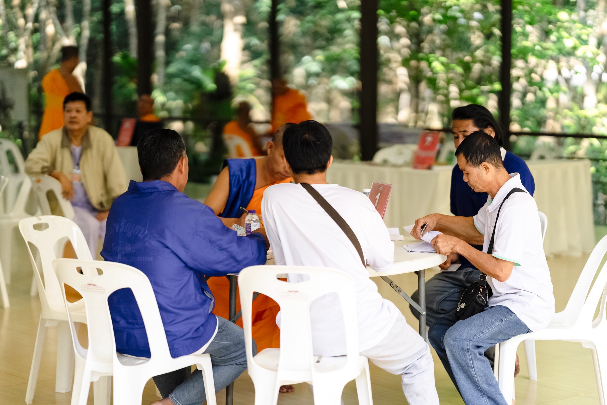 บรรยากาศรายงานตัว ณ ศูนย์ปฏิบัติธรรมแก้วเมืองเลย