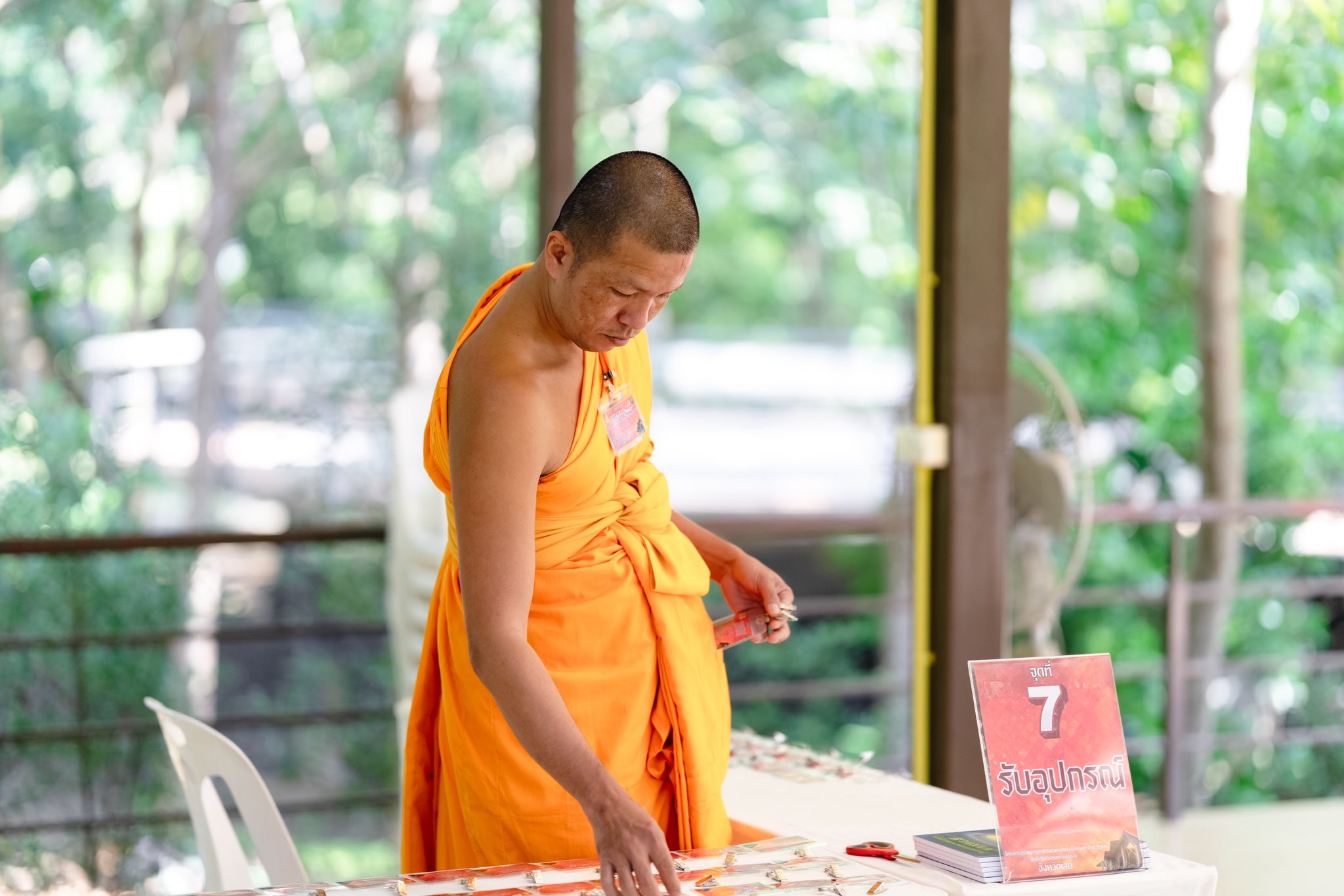 บรรยากาศรายงานตัว ณ ศูนย์ปฏิบัติธรรมแก้วเมืองเลย