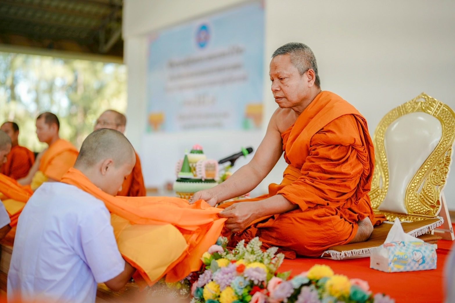 ธุดงคสถานอำนาจเจริญ จัดพิธีบรรพชา รุ่นบูชาธรรมมหาปูชนียาจารย์