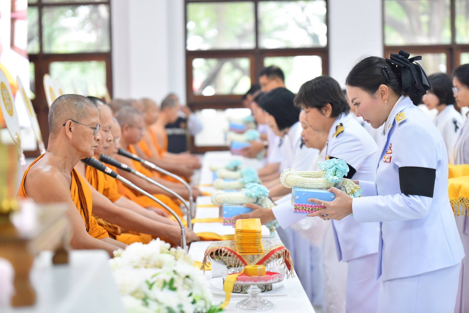 พสกนิกรชาวอำเภอคลองหลวง พร้อมใจบำเพ็ญกุศลปัญญาสมวาร อุทิศถวายพระราชกุศลแด่พระพันปีหลวง