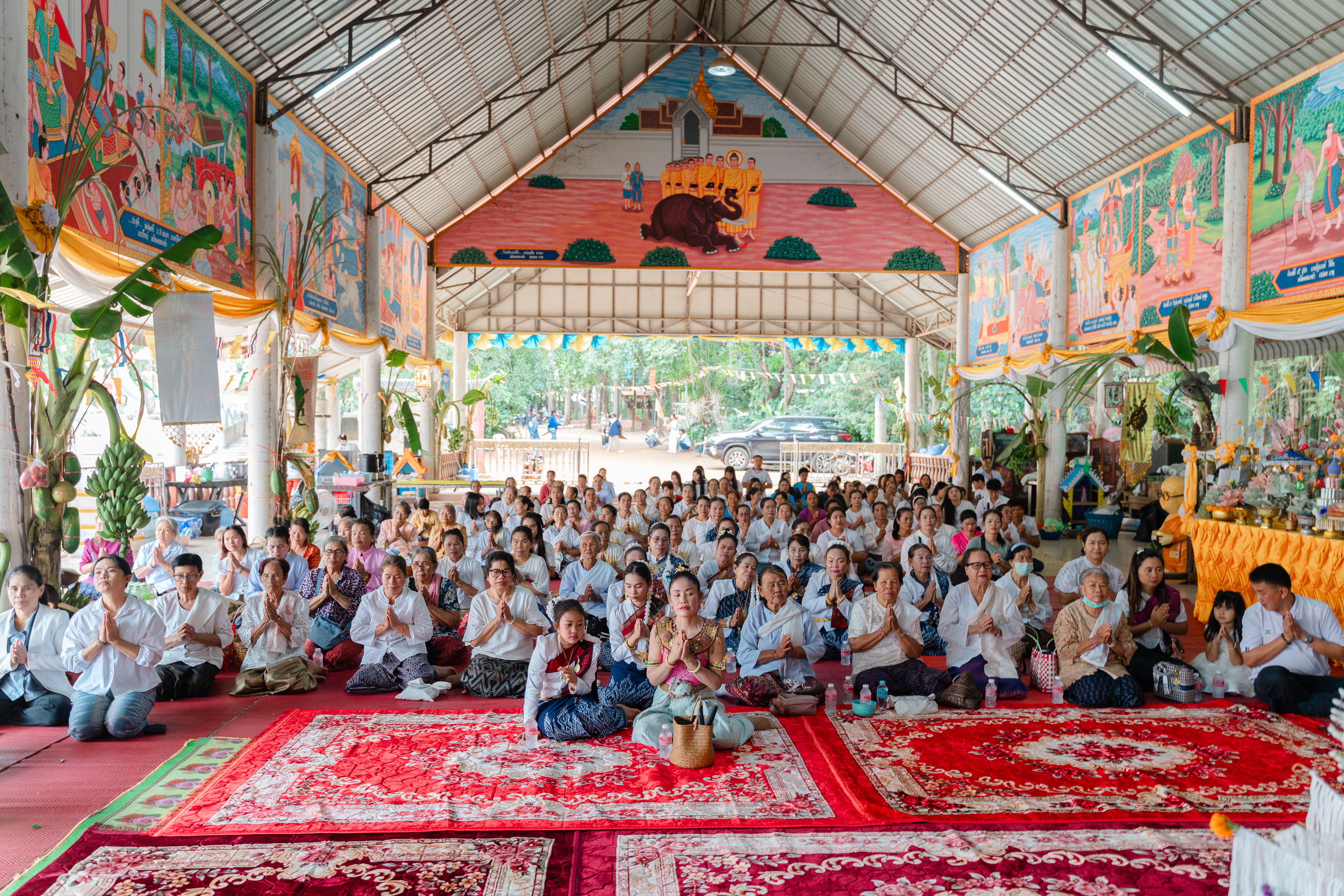 คณะศิษย์วัดพระธรรมกาย อัญเชิญพระบรมสารีริกธาตุ ประดิษฐาน ณ โฆสนิมิตเจดีย์ วัดป่านาอุดมวนาราม