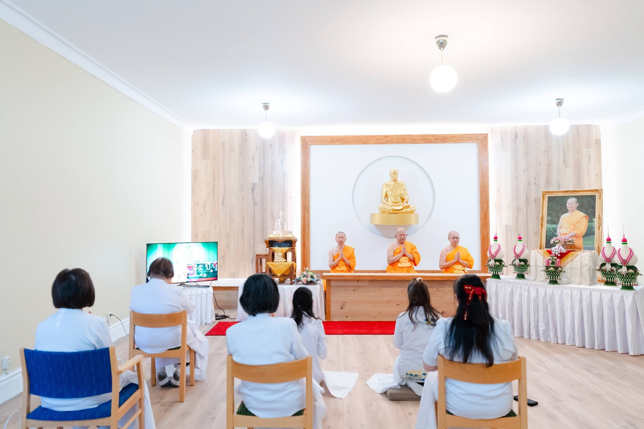 วัดพระธรรมกายนอร์ธสวีเดน จัดพิธีมุทิตาอายุวัฒนมงคล 85 ปี หลวงพ่อทัตตชีโว