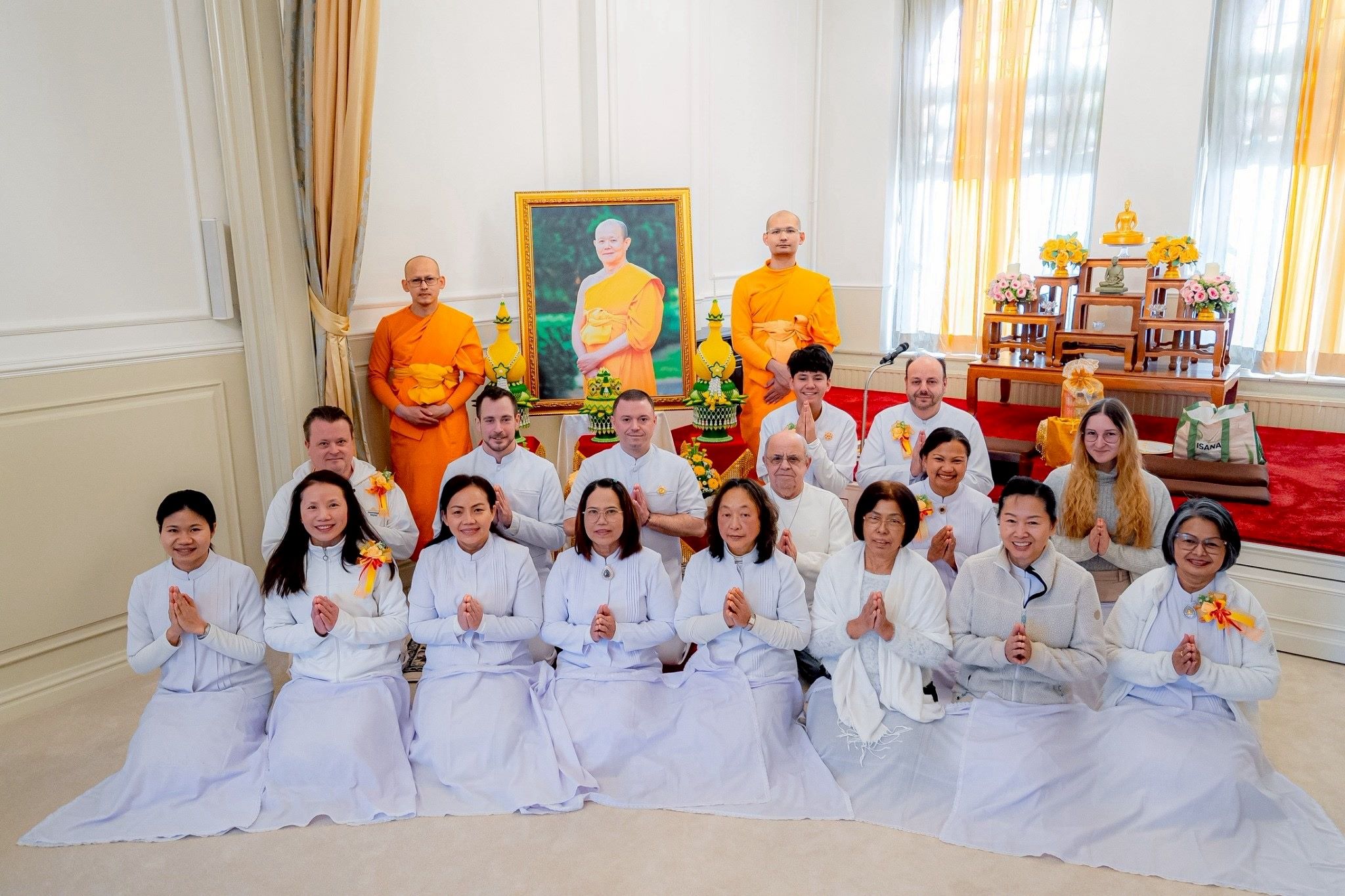 วัดพระธรรมกายเนเธอร์แลนด์ จัดพิธีมุทิตาอายุวัฒนมงคล 85 ปี หลวงพ่อทัตตชีโว