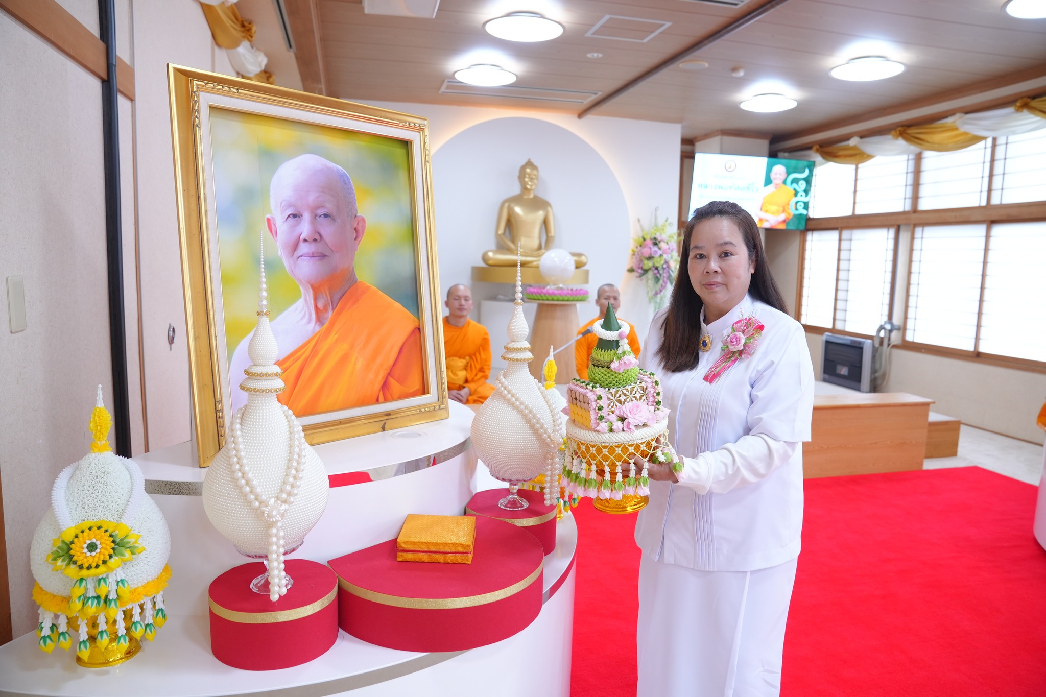วัดพระธรรมกายนางาโน่ จัดพิธีมุทิตาอายุวัฒนมงคลครบ 85 ปี หลวงพ่อทัตตชีโว