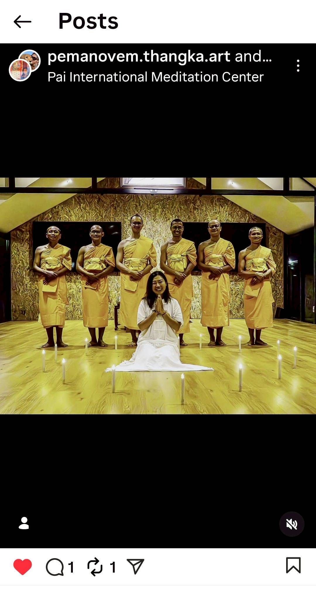 นักจิตรกรหญิงชาวฮ่องกง ร่วมปฏิบัติธรรมที่ศูนย์ปฏิบัติธรรมนานาชาติปาย