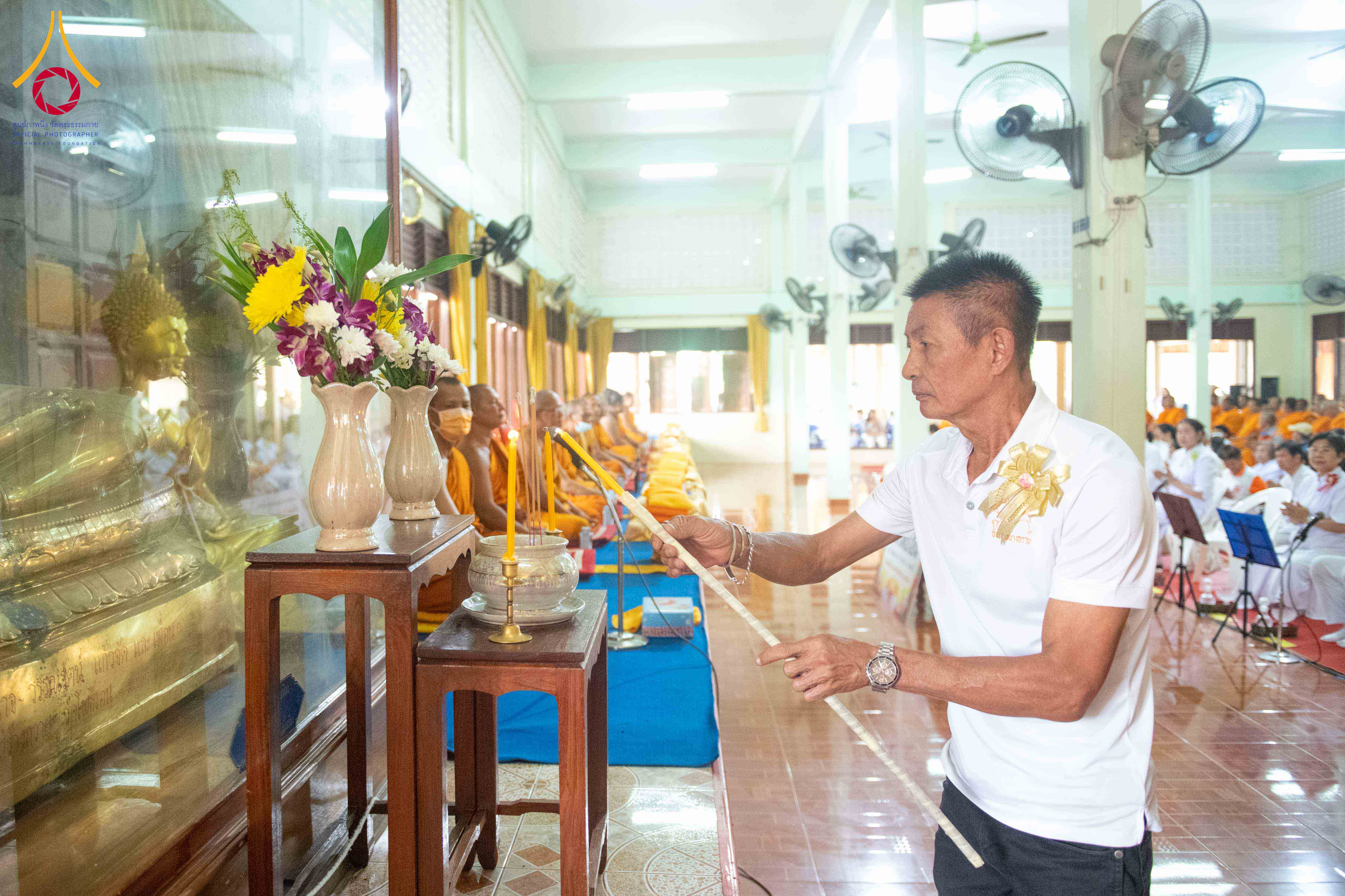 พิธีทอดผ้าป่าบำรุงศาสนสถาน ณ วัดโพธิ์เอน จังหวัดนครปฐม