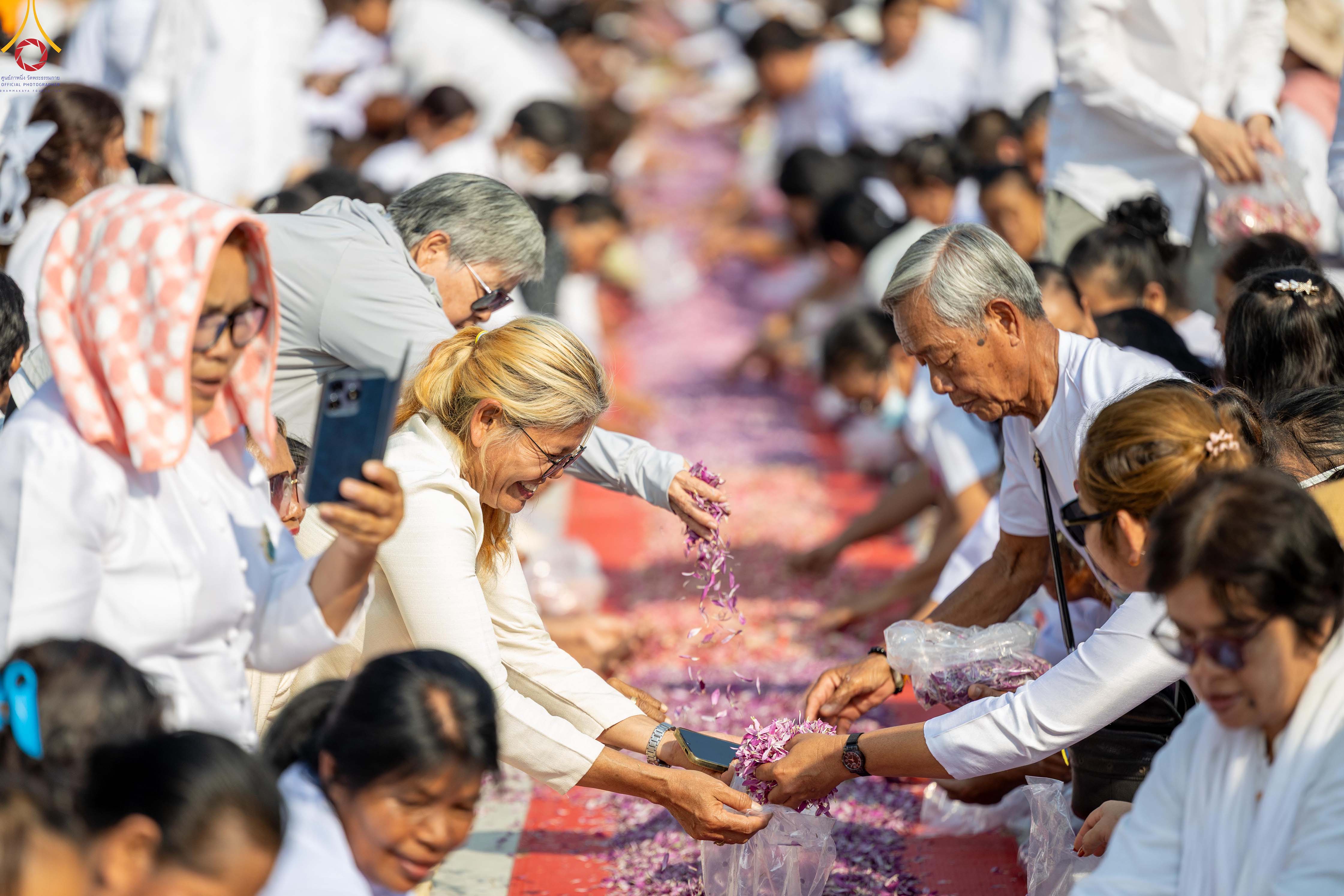 พิธีต้อนรับพระธรรมยาตราเส้นทางพระผู้ปราบมารปีที่ 14 ณ วัดบางภาษี-อนุสรณ์สถานบางปลา จังหวัดนครปฐม
