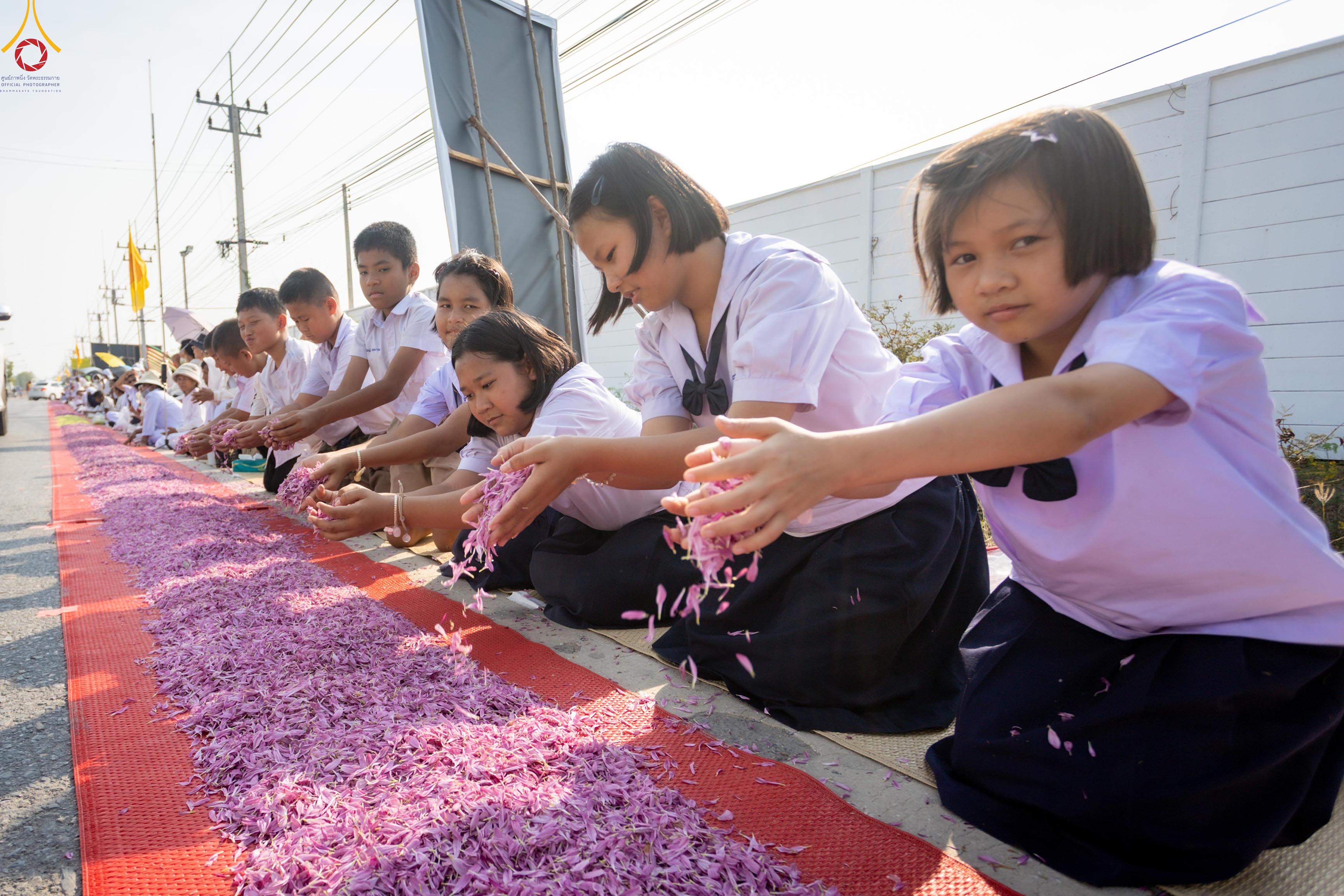 พิธีต้อนรับพระธรรมยาตราเส้นทางพระผู้ปราบมารปีที่ 14 ณ วัดบางภาษี-อนุสรณ์สถานบางปลา จังหวัดนครปฐม
