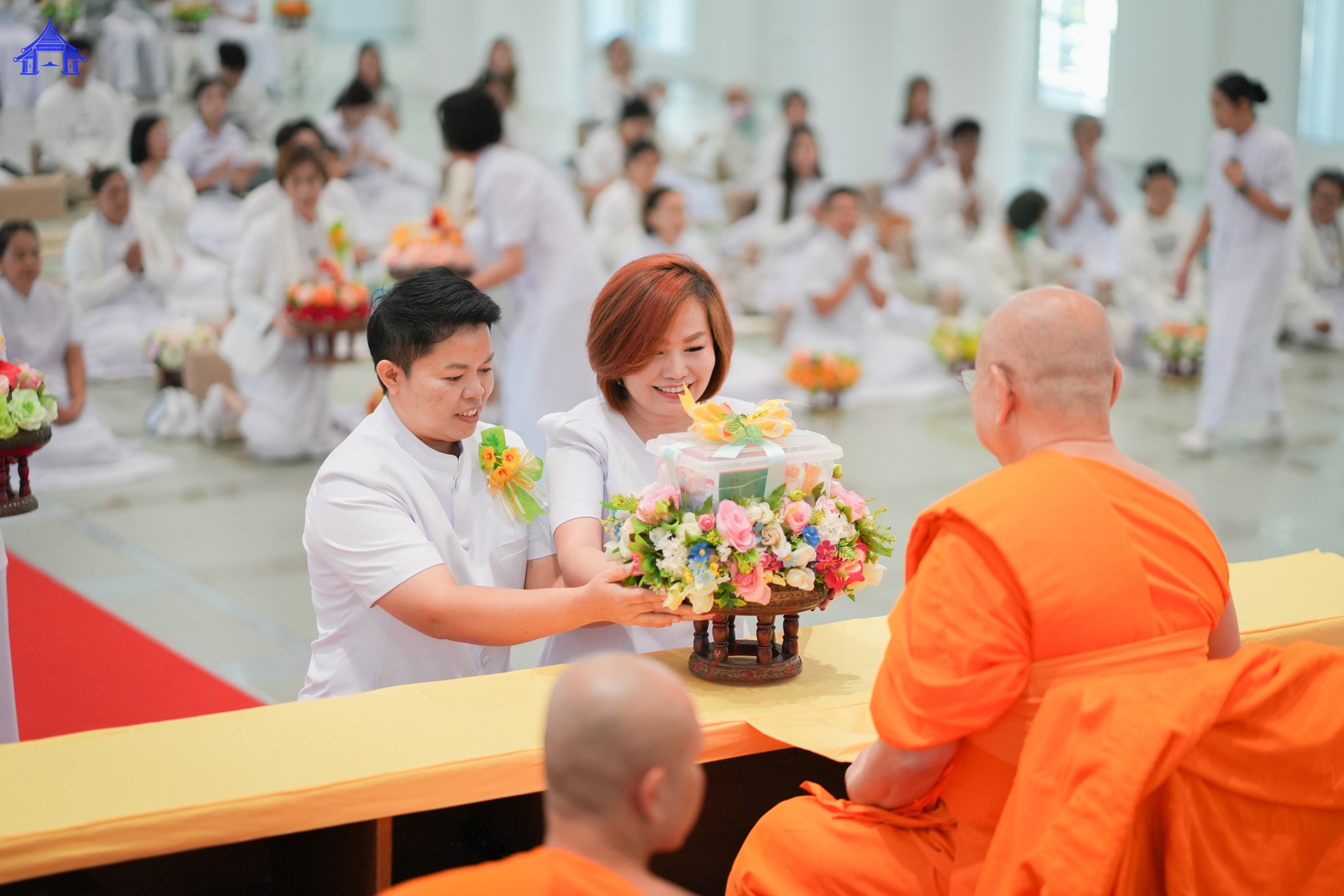 ธุดงคสถานล้านนา จัดพิธีถวายสังฆทานตานข้าวใหม่