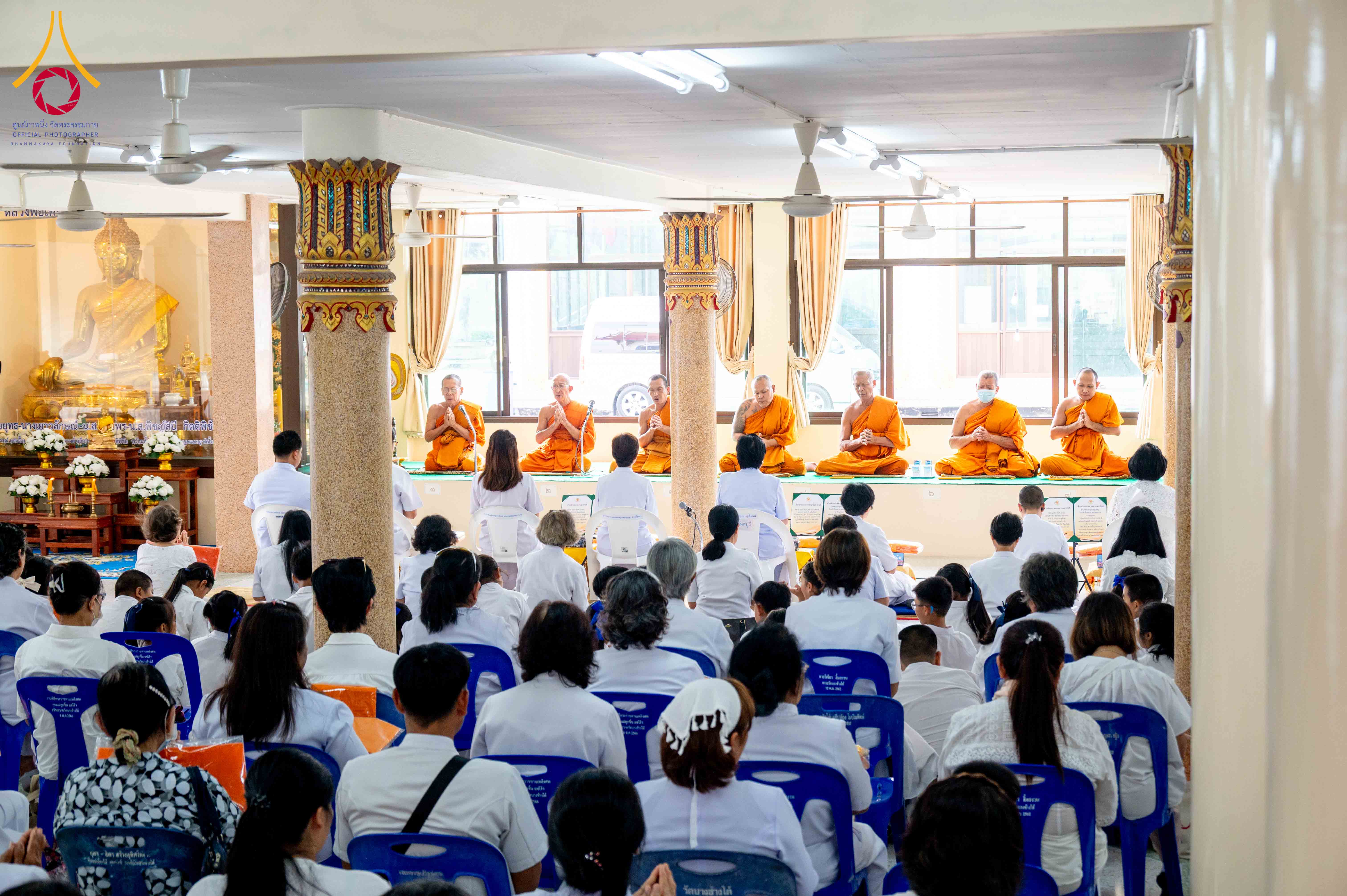 พิธีทอดผ้าป่าทำนุบำรุงศาสนสถาน โครงการธรรมยาตราเส้นทางพระผู้ปราบมาร ปีที่ 14 ณ วัดบางช้างใต้ จ.นครปฐม