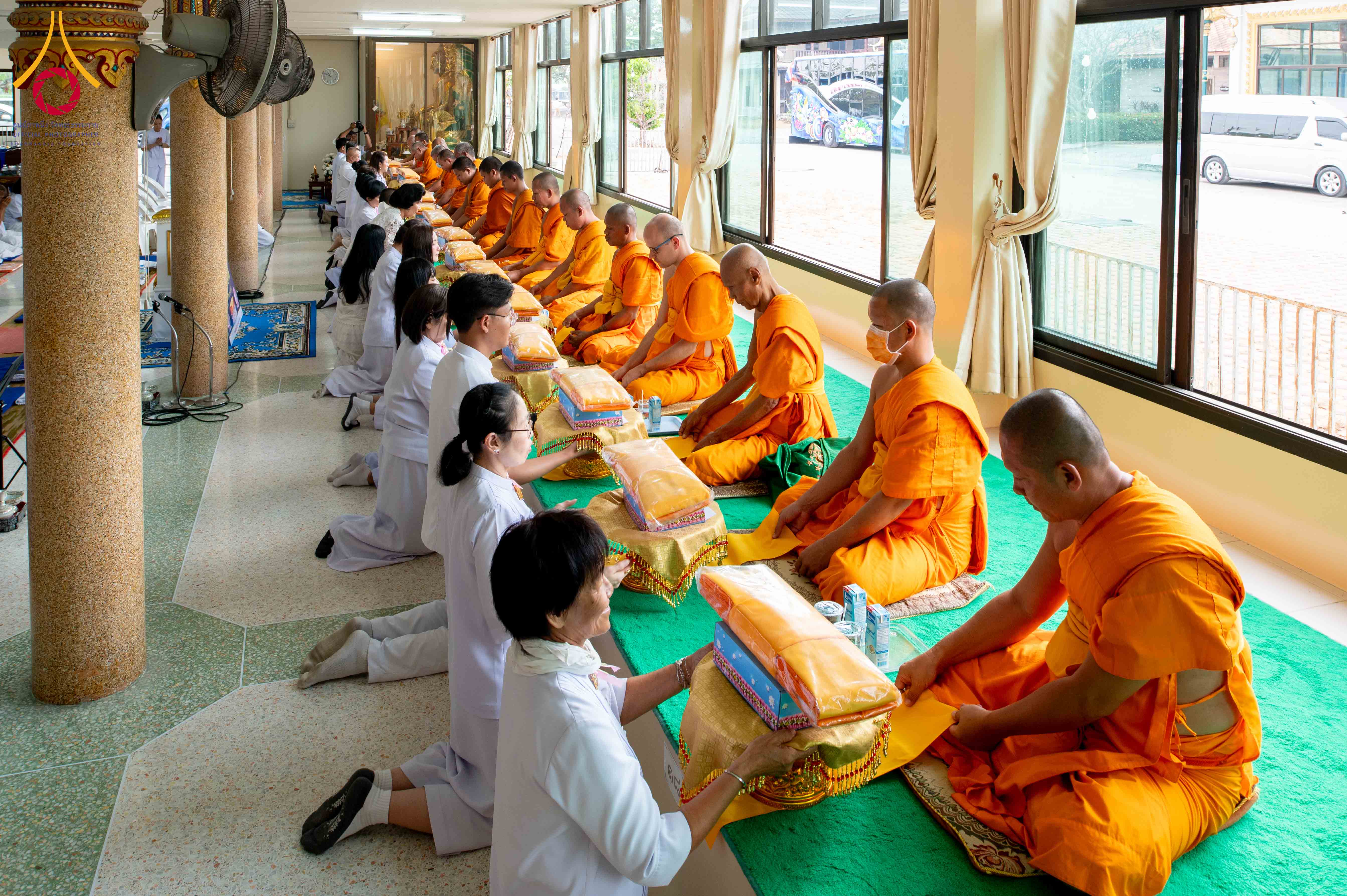 พิธีทอดผ้าป่าทำนุบำรุงศาสนสถาน โครงการธรรมยาตราเส้นทางพระผู้ปราบมาร ปีที่ 14 ณ วัดบางช้างใต้ จ.นครปฐม