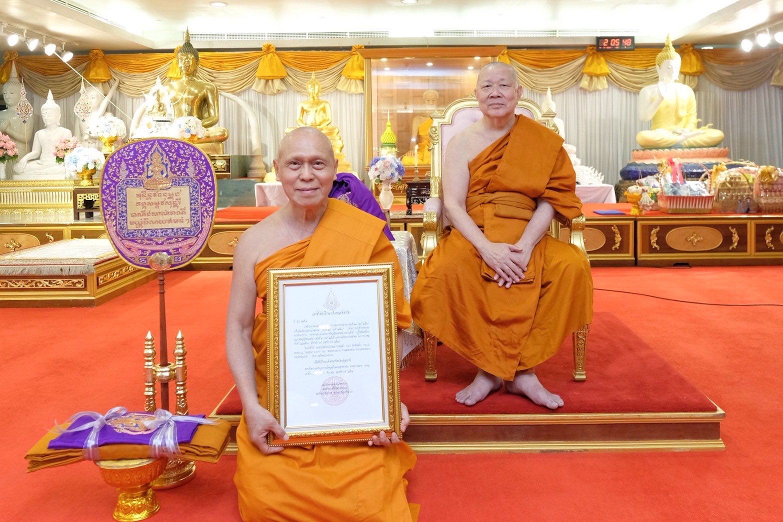 เจ้าคณะใหญ่หนกลาง เป็นประธานมอบพระบัญชาสมเด็จพระสังฆราช แต่งตั้งพระสังฆาธิการหนกลาง