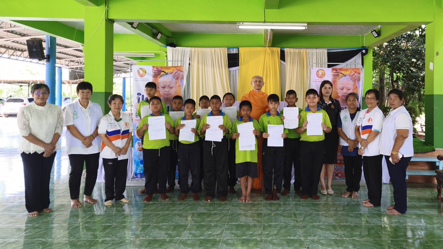 บรรยากาศชวนบวชสามเณรภาคฤดูร้อน โรงเรียนบ้านเนินมะหาด จ.จันทบุรี