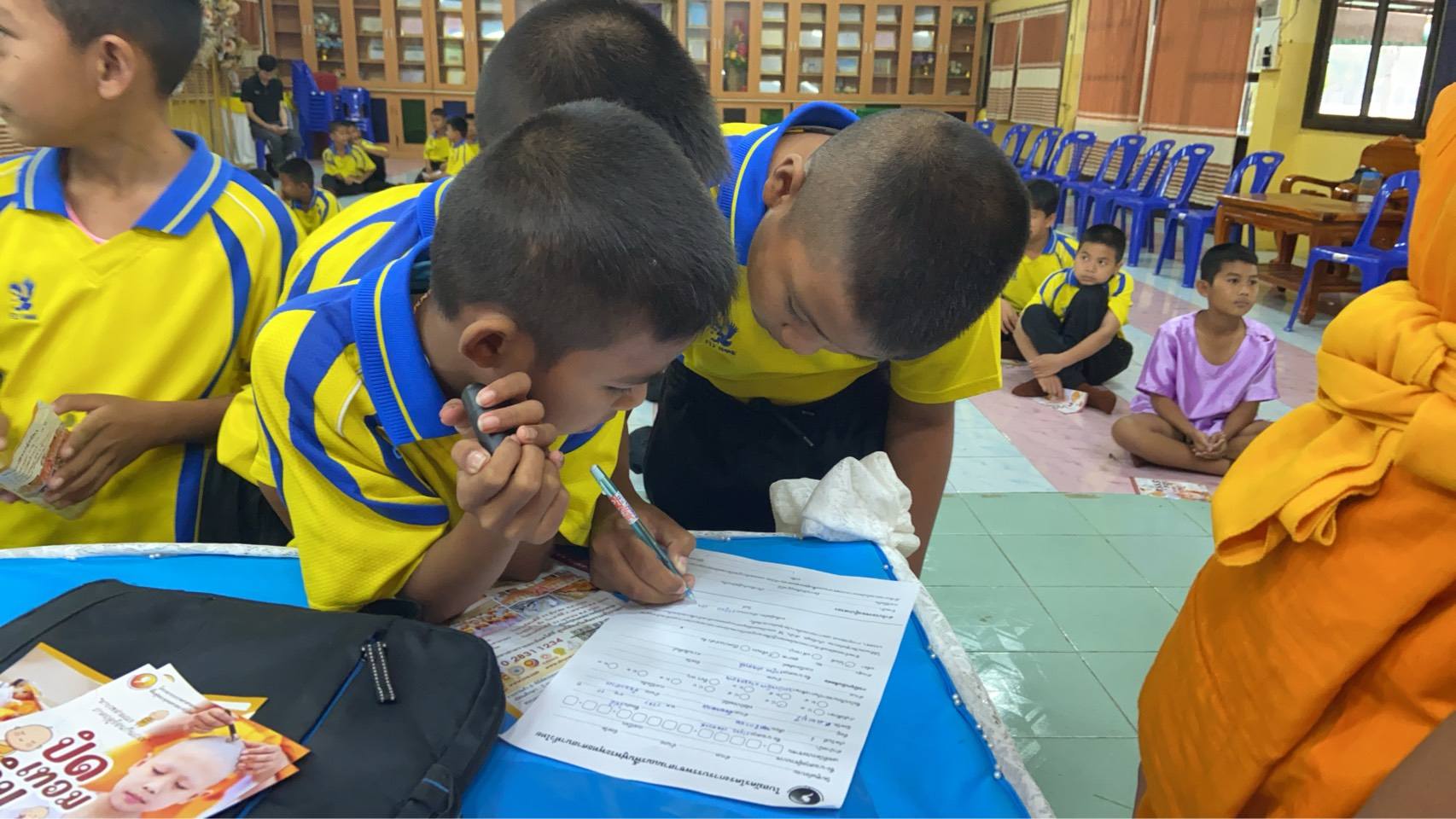 บรรยากาศชวนบวชสามเณรภาคฤดูร้อน โรงเรียนบ้านมะกอกหวาน จ.ลพบุรี