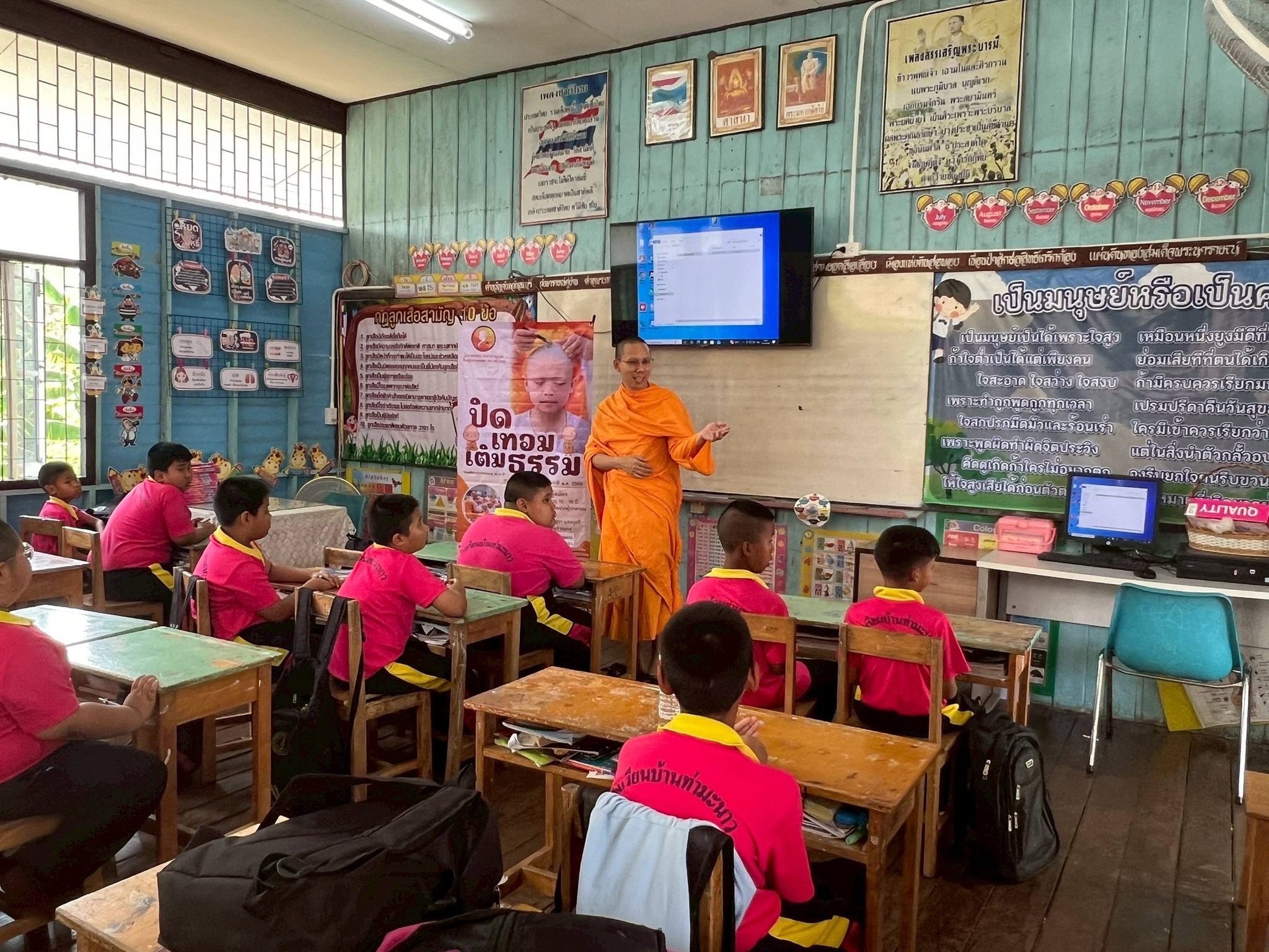 บรรยากาศชวนบวชสามเณรภาคฤดูร้อน โรงเรียนบ้านท่ามะนาว จ.ลพบุรี