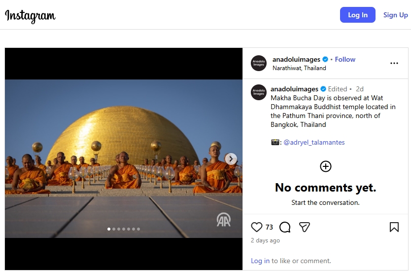 สื่อต่างประเทศเสนอภาพข่าว วันมาฆบูชา 3 มีนาคม 2569