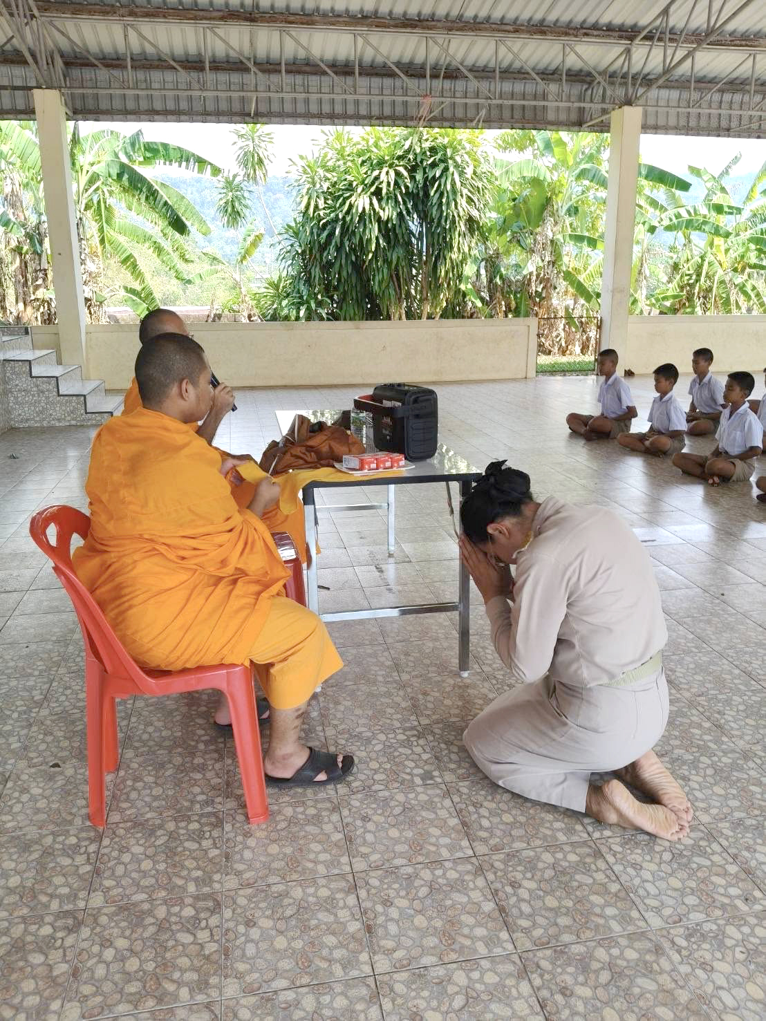บรรยากาศชวนบวชสามเณรภาคฤดูร้อน จังหวัดระนอง