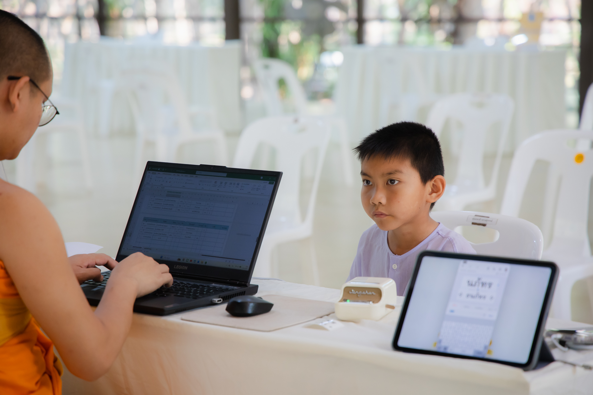บรรยากาศการรายตัวเข้าร่วมอบรมโครงการบรรพชาสามเณรภาคฤดูร้อน ณ ศูนย์ปฏิบัติธรรมแก้วเมืองเลย