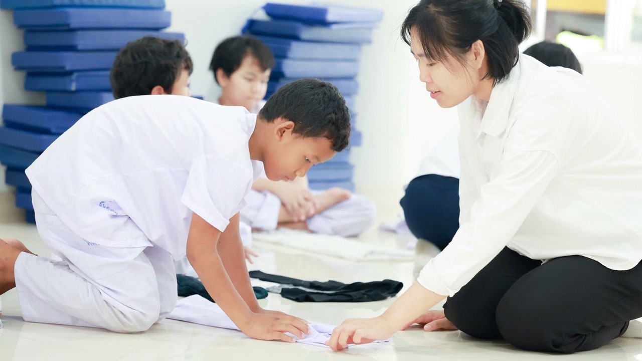 บรรยากาศการอบรมเตรียมความพร้อมก่อนบรรพชาสามเณรภาคฤดูร้อน ณ ศูนย์ปฏิบัติธรรมสมุทรปราการ