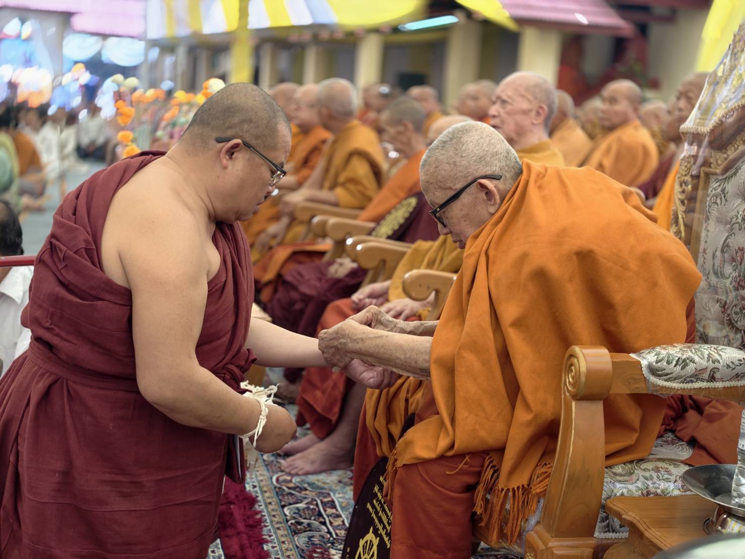 หัวหน้าสายงานประสานงานเมียนมา กองAEC ร่วมพิธีสถาปนายกยอสมณศักดิ์ ชั้นพระครูบา เมืองเชียงตุง