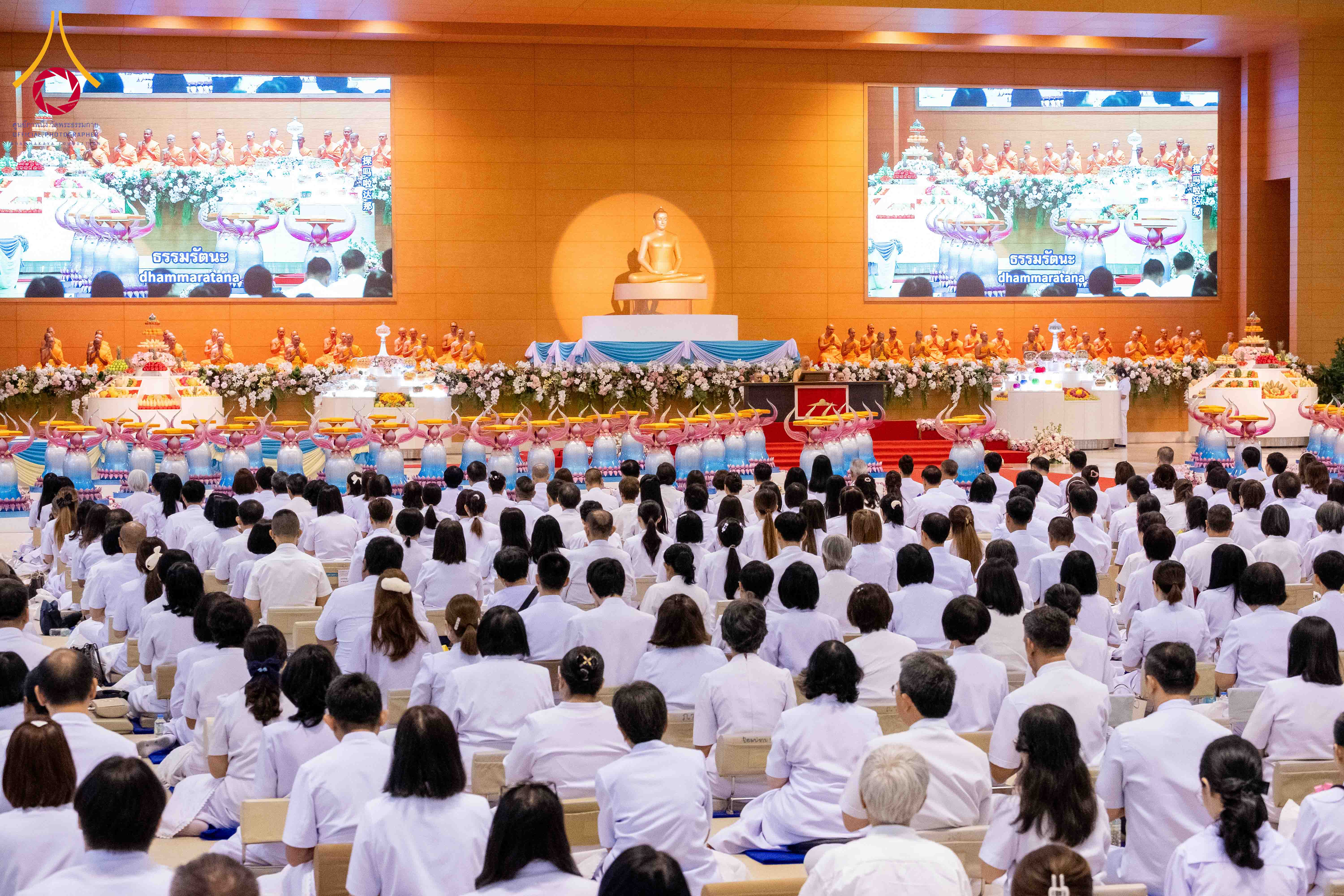 วัดพระธรรมกาย จัดพิธีบูชาข้าวพระ-พิธีทอดผ้าป่าสมทบถวายมหาสังฆทาน 40,000 กว่าวัดทั่วไทย