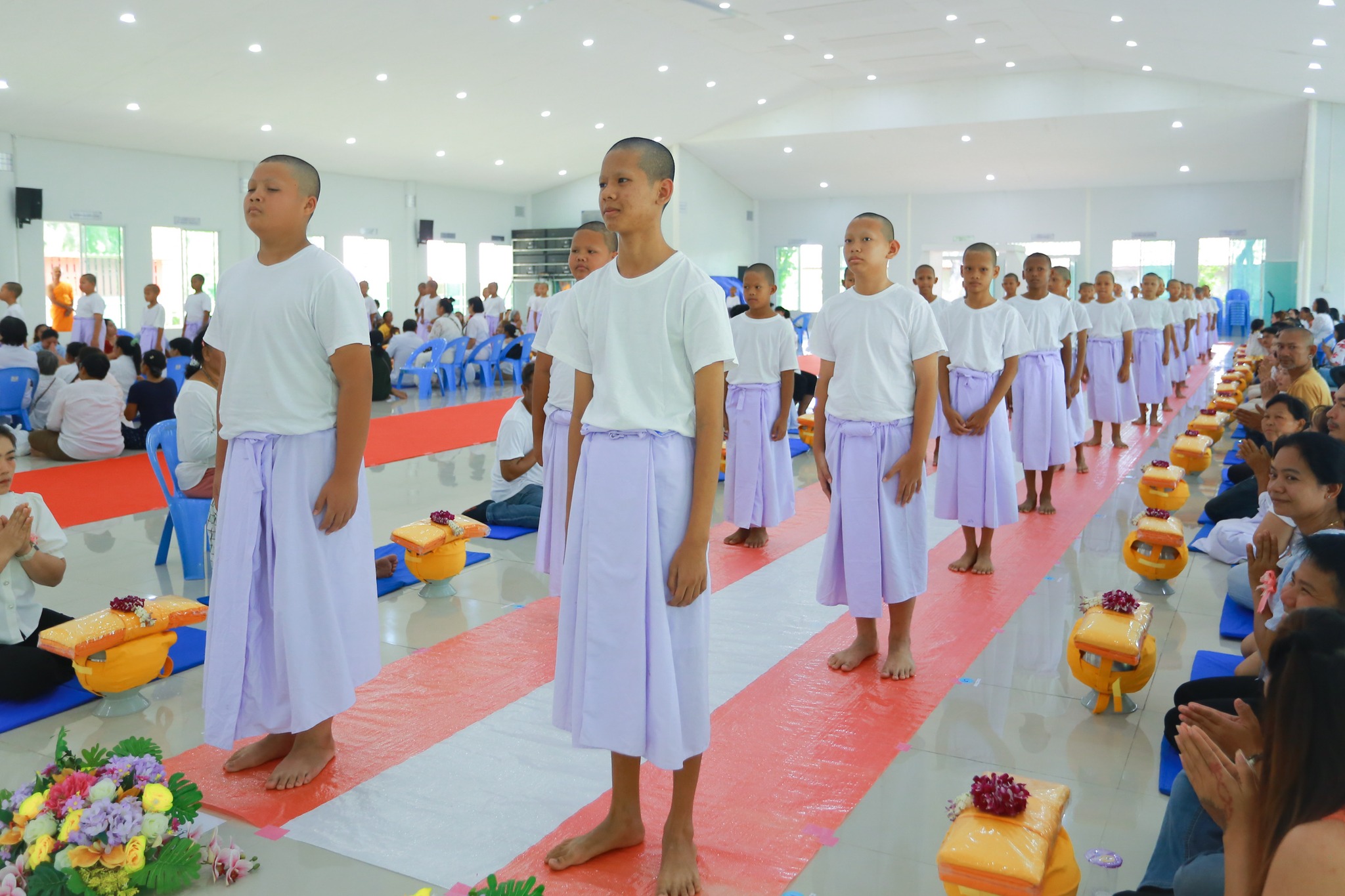 ศูนย์อบรมเยาวชนนครปฐม จัดพิธีบรรพชาสามเณร